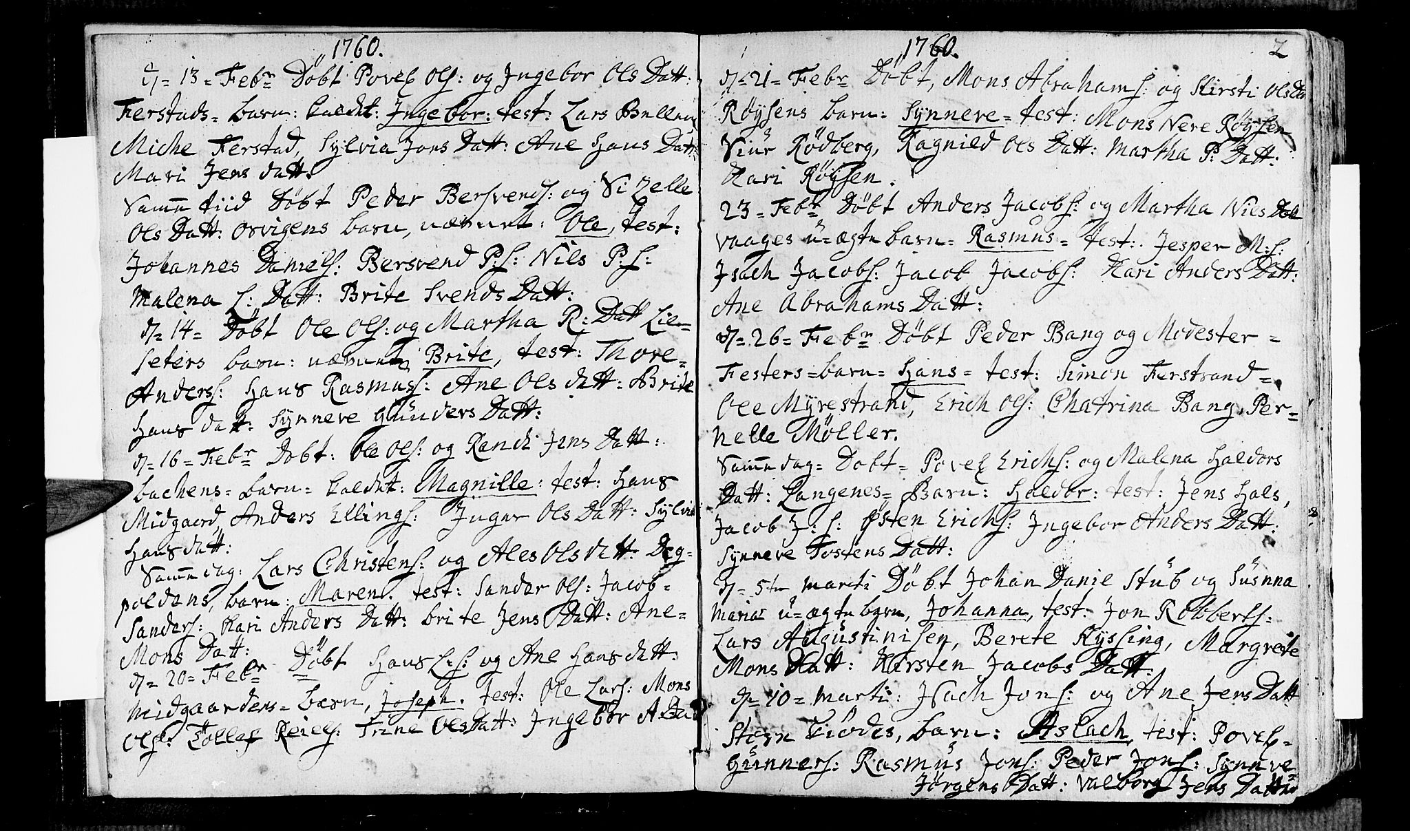 Selje sokneprestembete, AV/SAB-A-99938/H/Ha/Haa/Haaa: Parish register (official) no. A 5, 1760-1782, p. 2