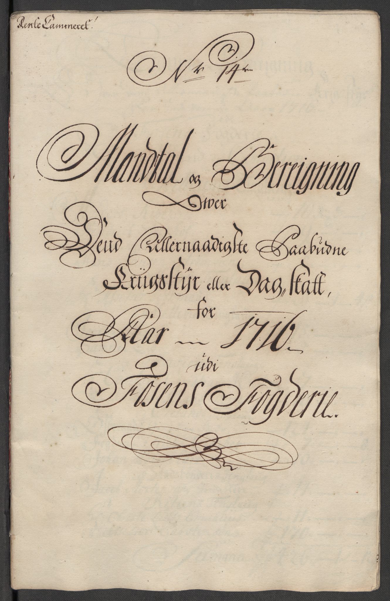 Rentekammeret inntil 1814, Reviderte regnskaper, Fogderegnskap, AV/RA-EA-4092/R57/L3864: Fogderegnskap Fosen, 1716, p. 125
