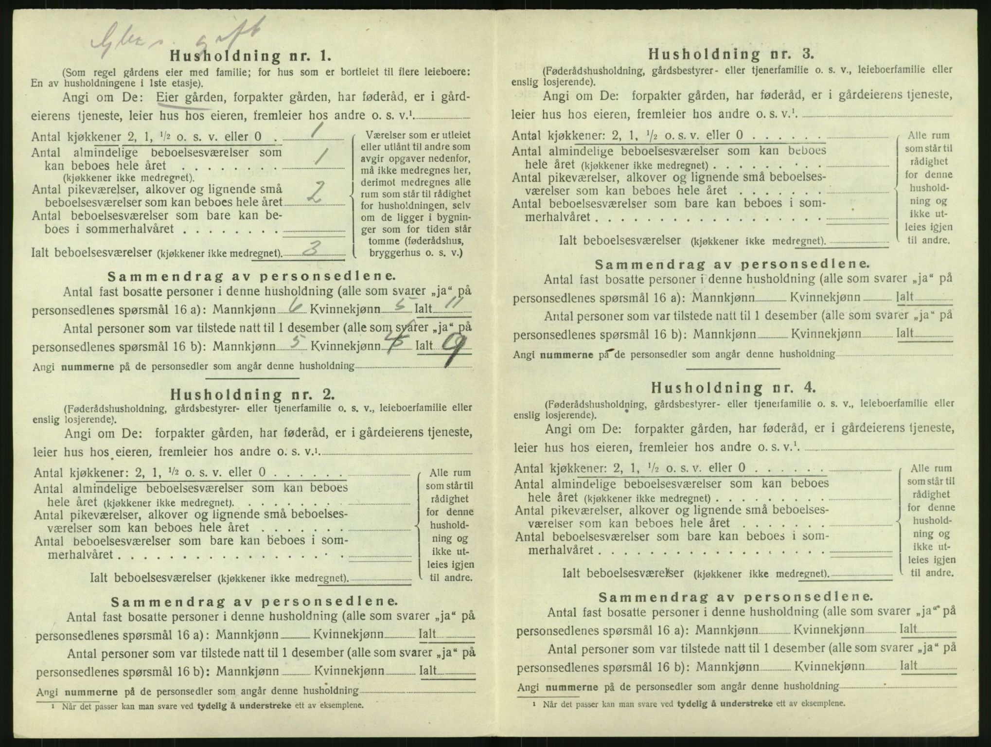 SAT, 1920 census for Borge, 1920, p. 436