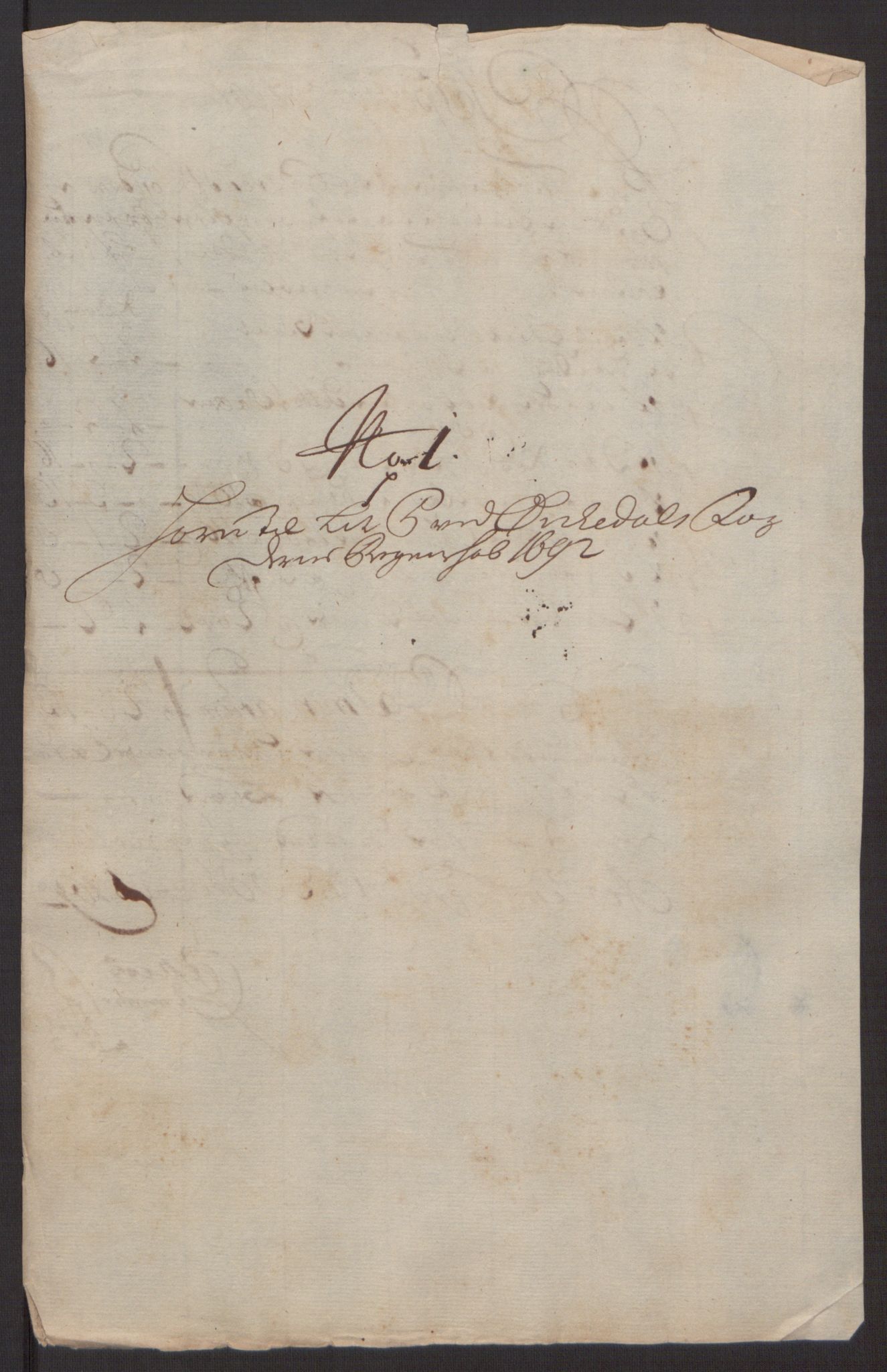 Rentekammeret inntil 1814, Reviderte regnskaper, Fogderegnskap, AV/RA-EA-4092/R58/L3937: Fogderegnskap Orkdal, 1691-1692, p. 344