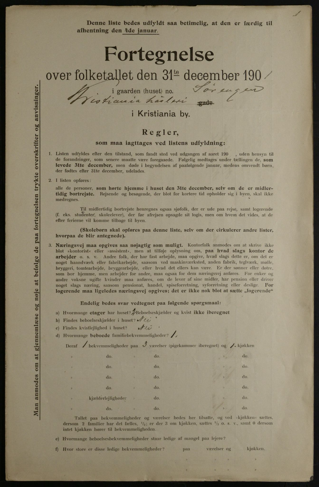 OBA, Municipal Census 1901 for Kristiania, 1901, p. 16357