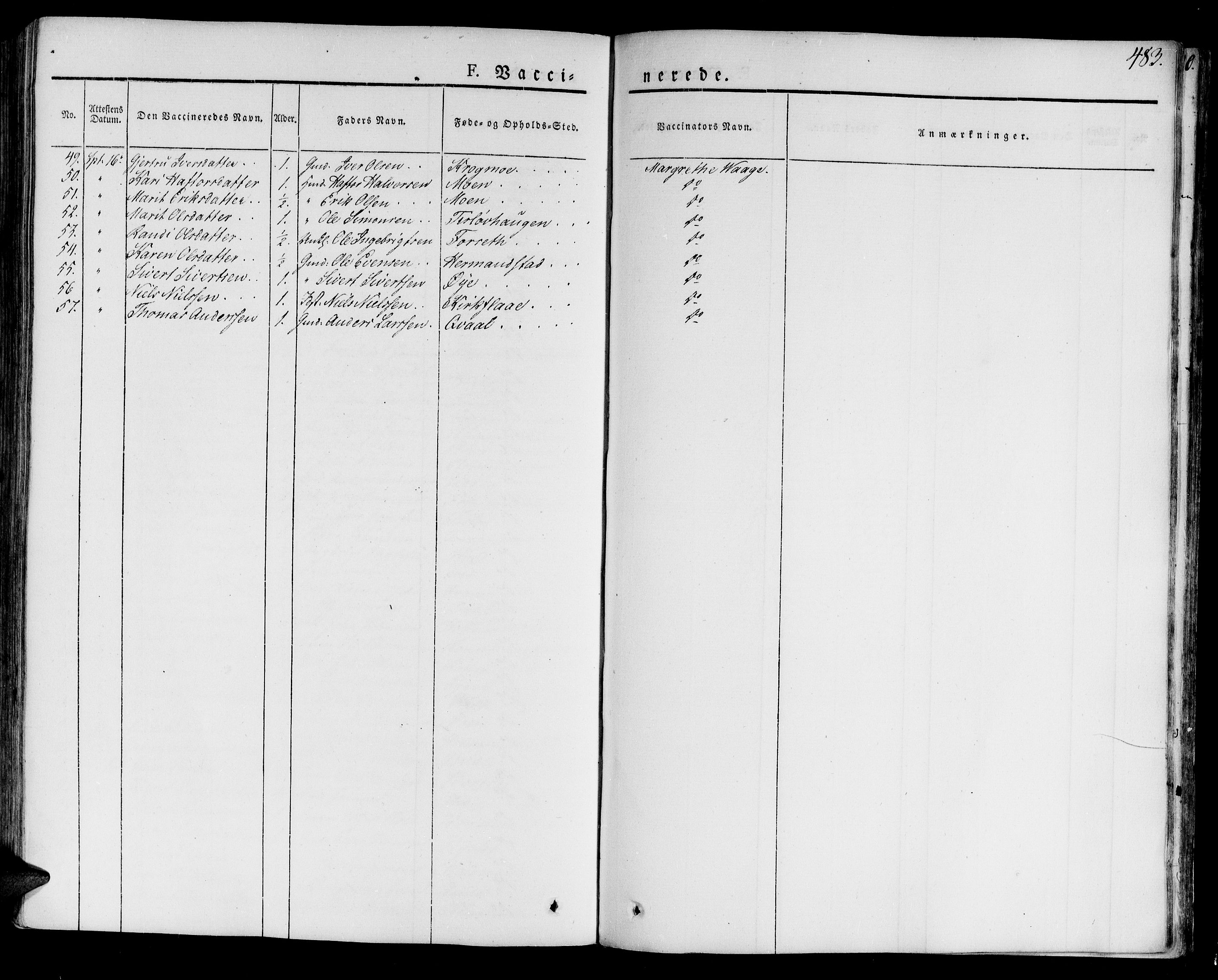 Ministerialprotokoller, klokkerbøker og fødselsregistre - Sør-Trøndelag, AV/SAT-A-1456/691/L1070: Parish register (official) no. 691A05 /1, 1826-1841, p. 483