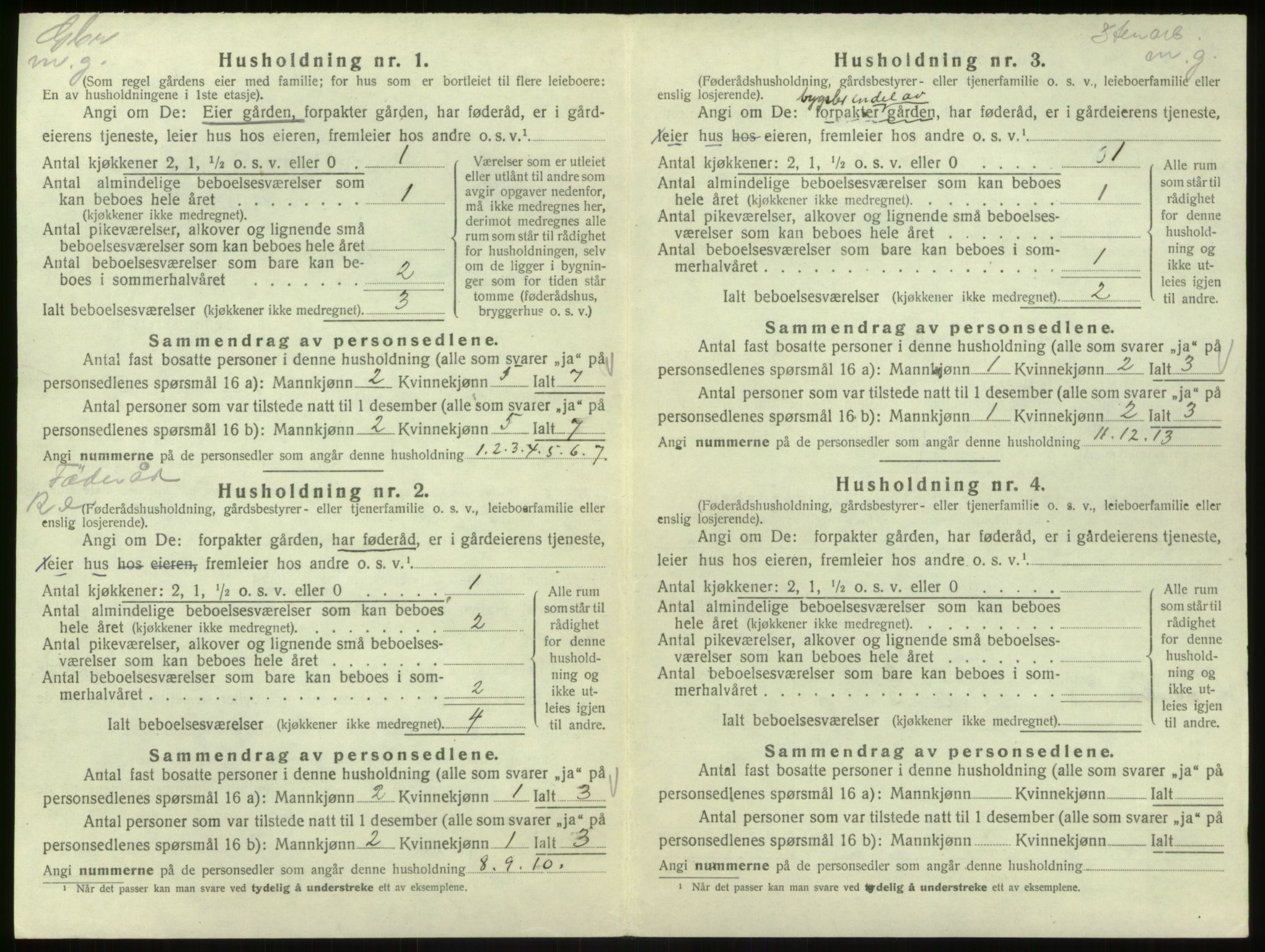 SAB, 1920 census for Hosanger, 1920, p. 477