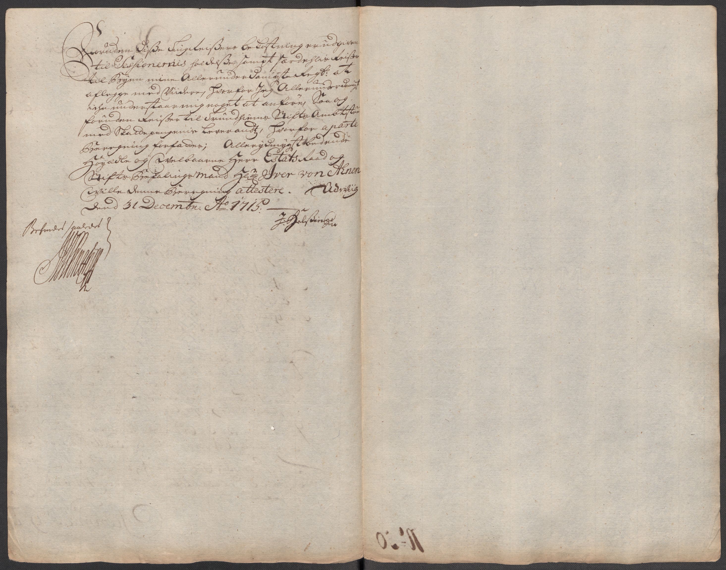 Rentekammeret inntil 1814, Reviderte regnskaper, Fogderegnskap, AV/RA-EA-4092/R63/L4323: Fogderegnskap Inderøy, 1715, p. 394