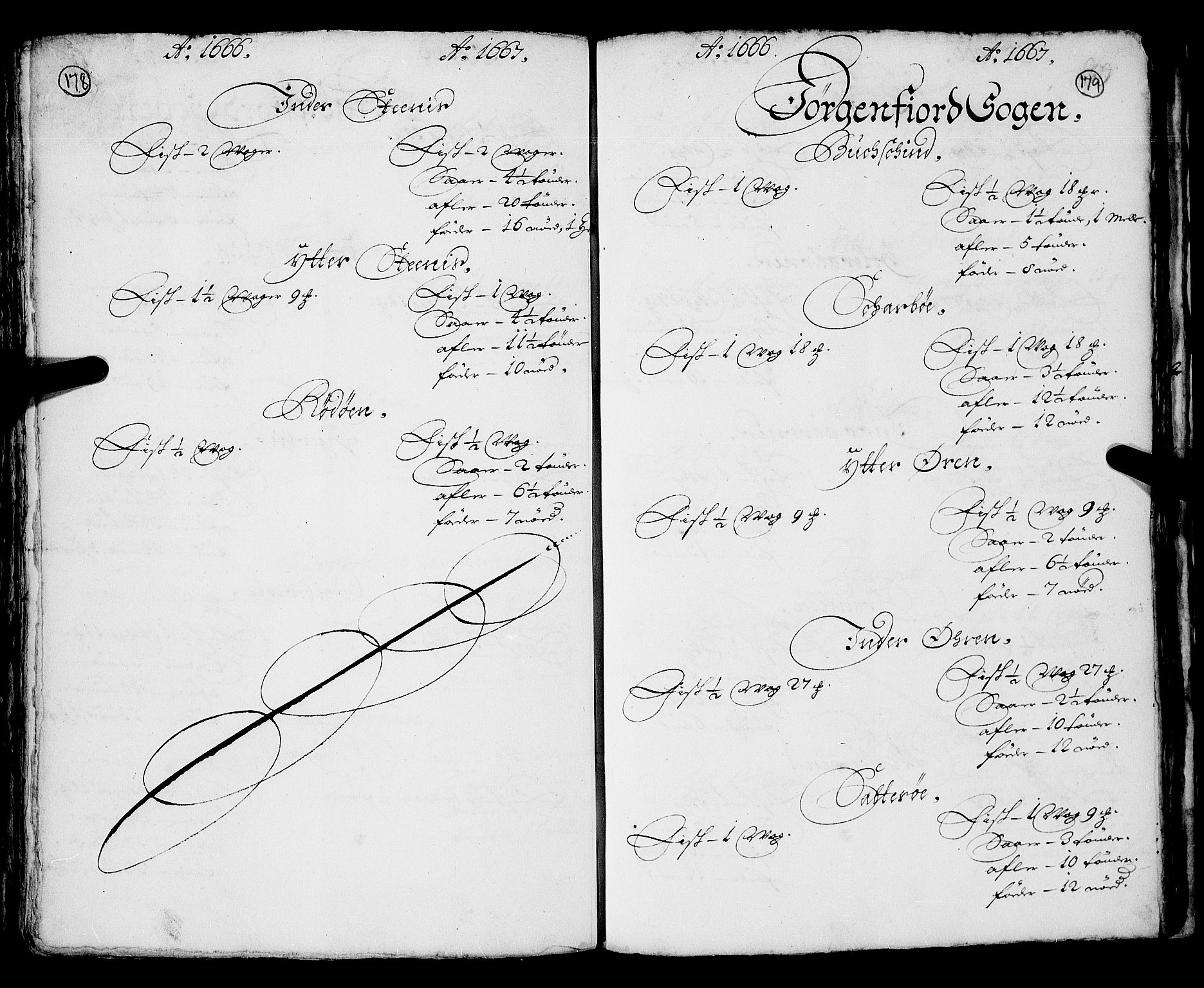 Rentekammeret inntil 1814, Realistisk ordnet avdeling, AV/RA-EA-4070/N/Nb/Nba/L0046: Sunnmøre fogderi, 1666-1667, p. 178-179