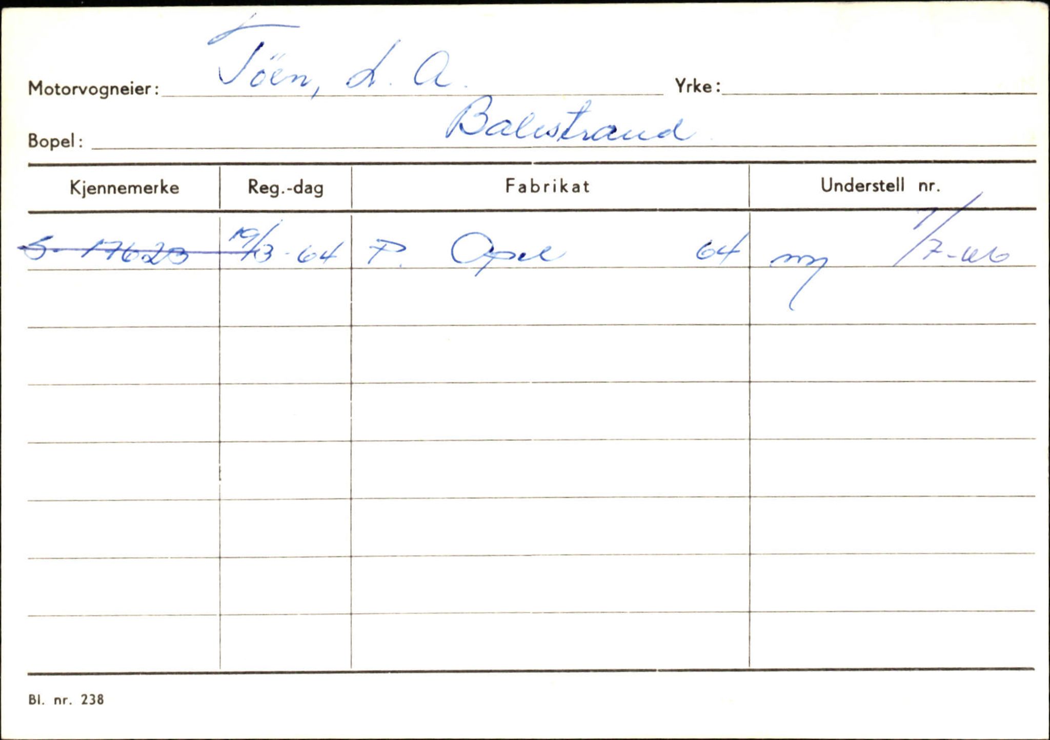 Statens vegvesen, Sogn og Fjordane vegkontor, SAB/A-5301/4/F/L0132: Eigarregister Askvoll A-Å. Balestrand A-Å, 1945-1975, p. 2485