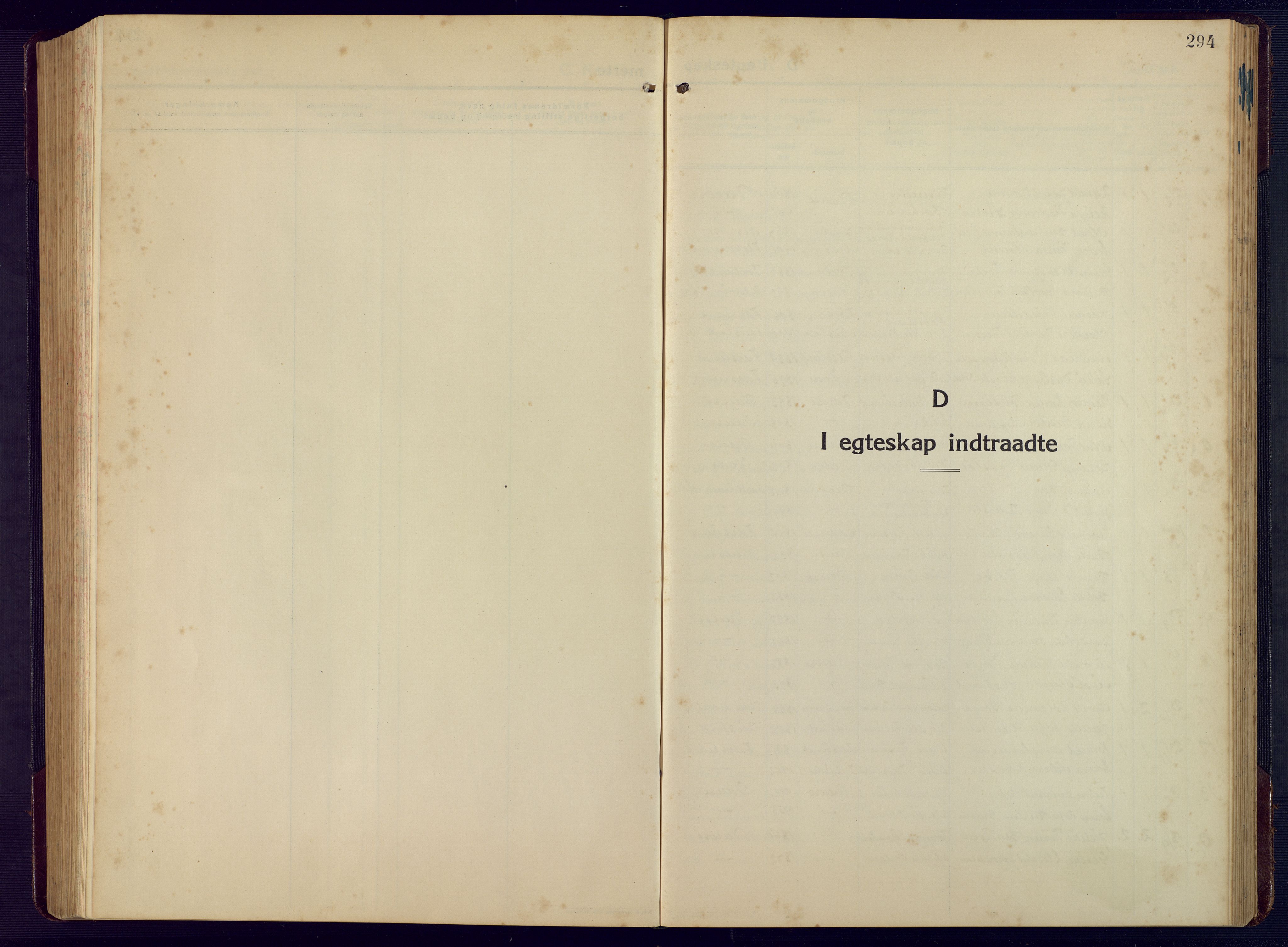 Lista sokneprestkontor, SAK/1111-0027/F/Fb/L0006: Parish register (copy) no. B 6, 1924-1947, p. 294