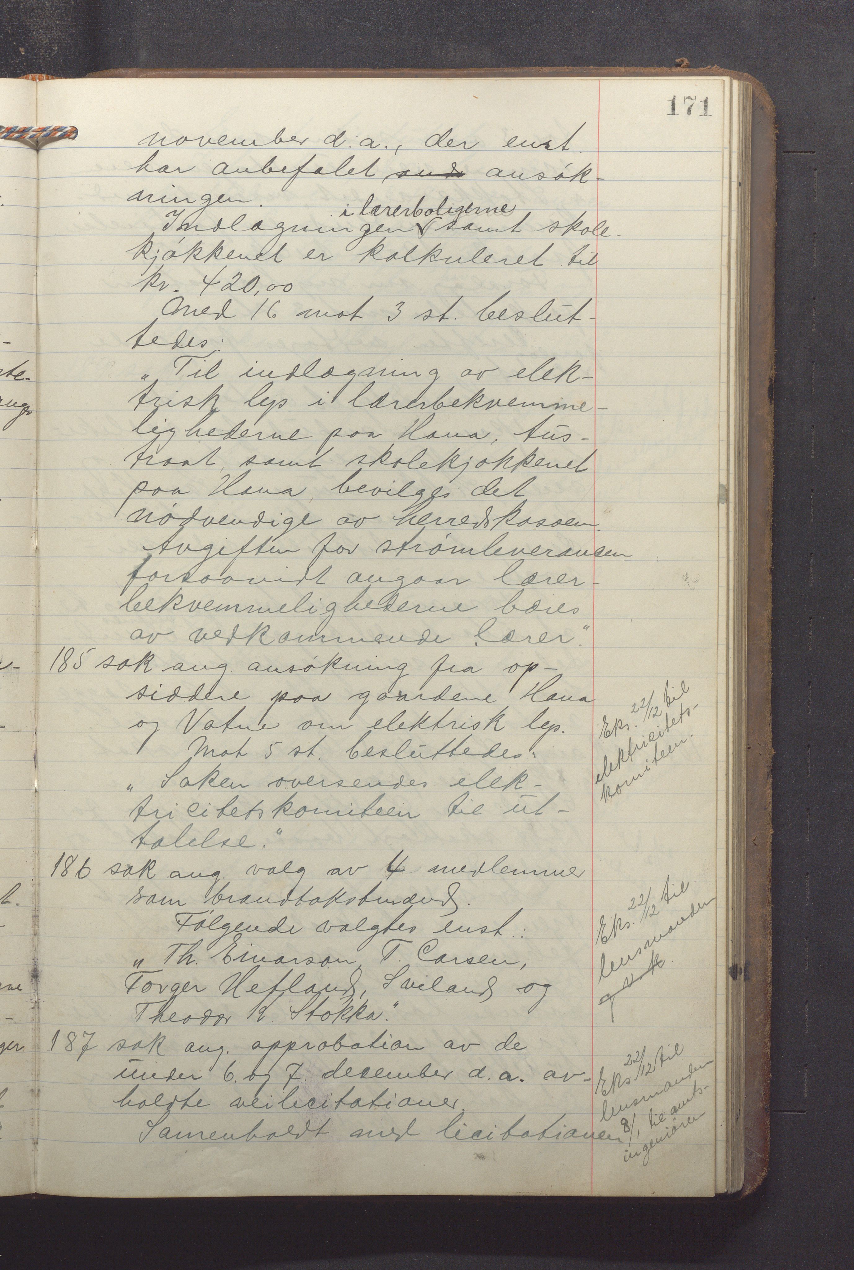 Høyland kommune - Formannskapet, IKAR/K-100046/Aa/L0006: Møtebok, 1914-1919, p. 171a