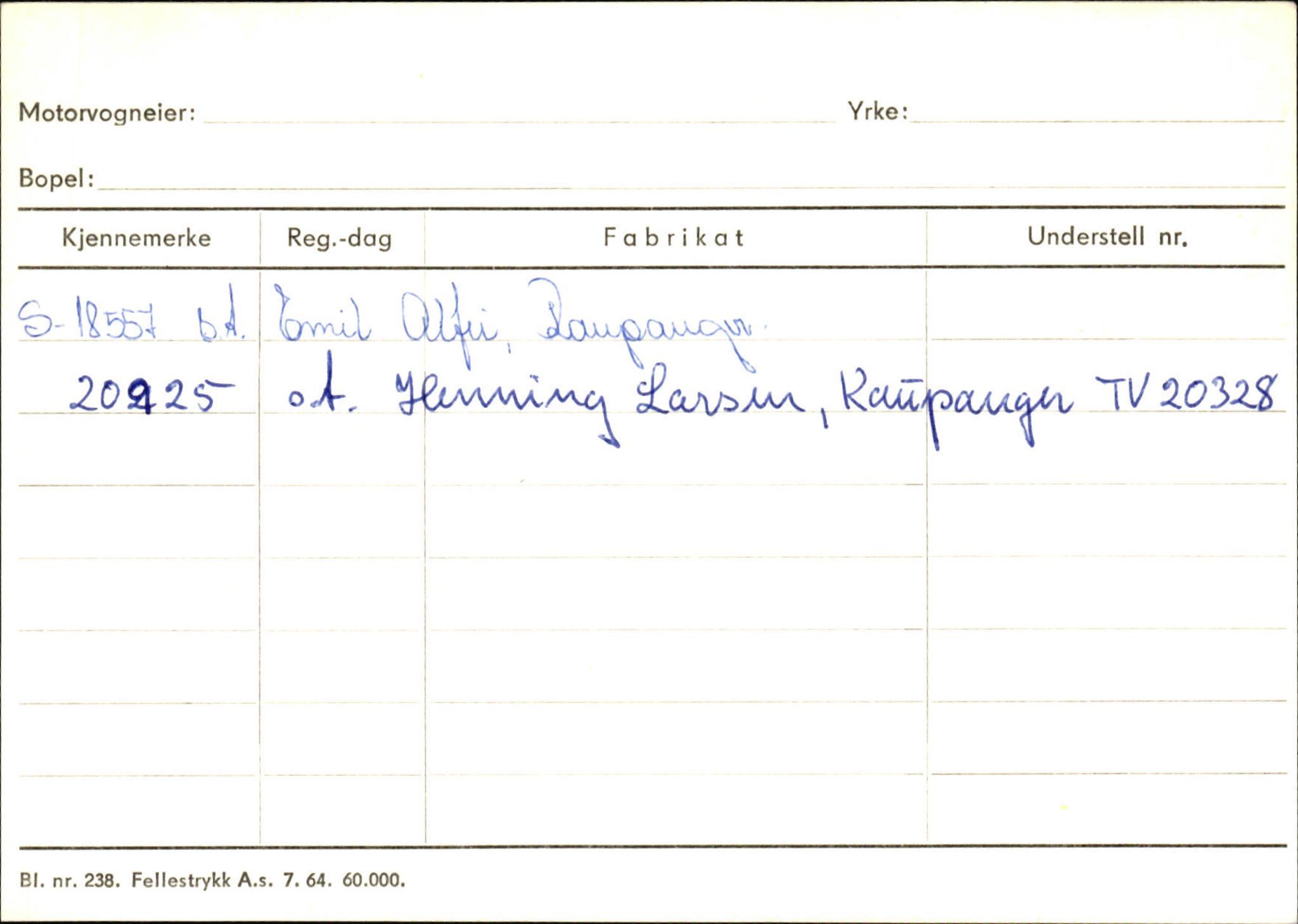 Statens vegvesen, Sogn og Fjordane vegkontor, SAB/A-5301/4/F/L0124: Eigarregister Sogndal A-U, 1945-1975, p. 856