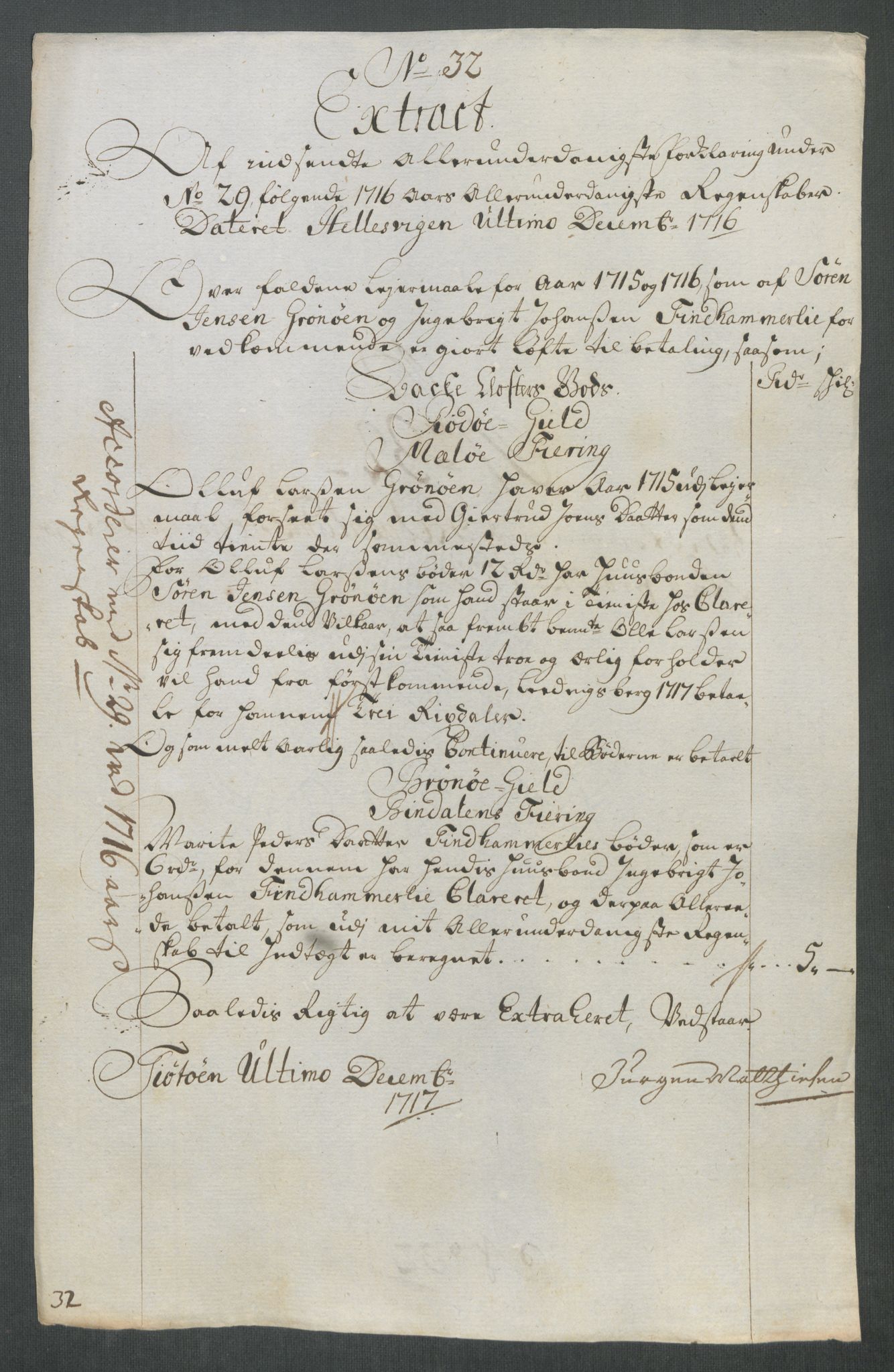 Rentekammeret inntil 1814, Reviderte regnskaper, Fogderegnskap, AV/RA-EA-4092/R65/L4515: Fogderegnskap Helgeland, 1717, p. 283