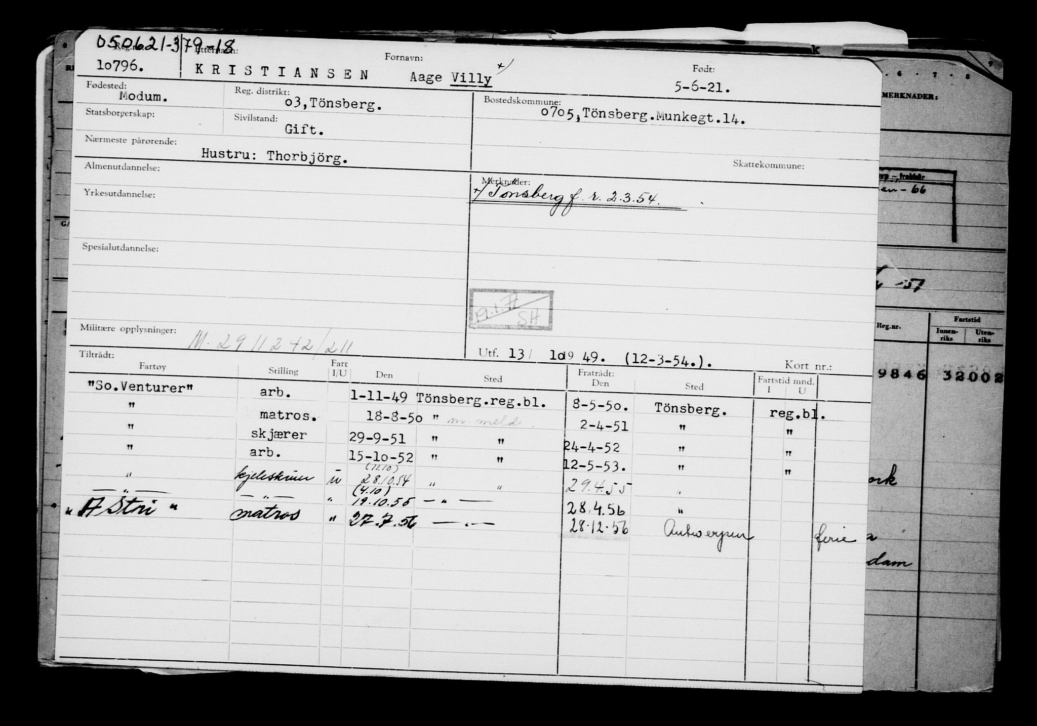 Direktoratet for sjømenn, AV/RA-S-3545/G/Gb/L0194: Hovedkort, 1921, p. 437