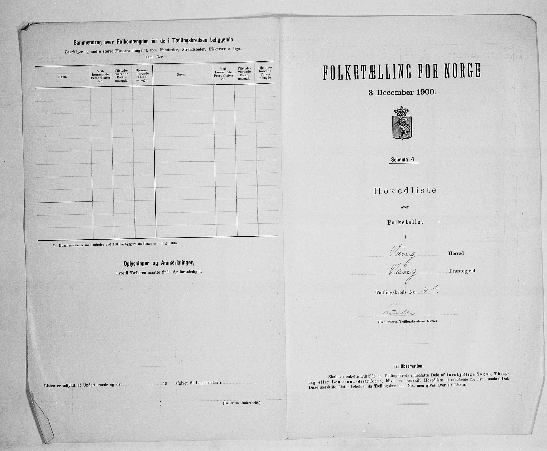 SAH, 1900 census for Vang, 1900, p. 21