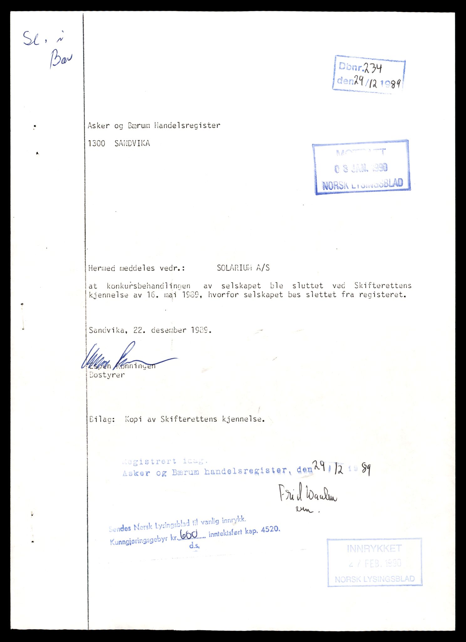 Asker og Bærum tingrett, AV/SAT-A-10379/K/Kb/Kba/L0081: Aksjeselskap og andelslag (1987-1989), So - Th, 1944-1989, p. 1