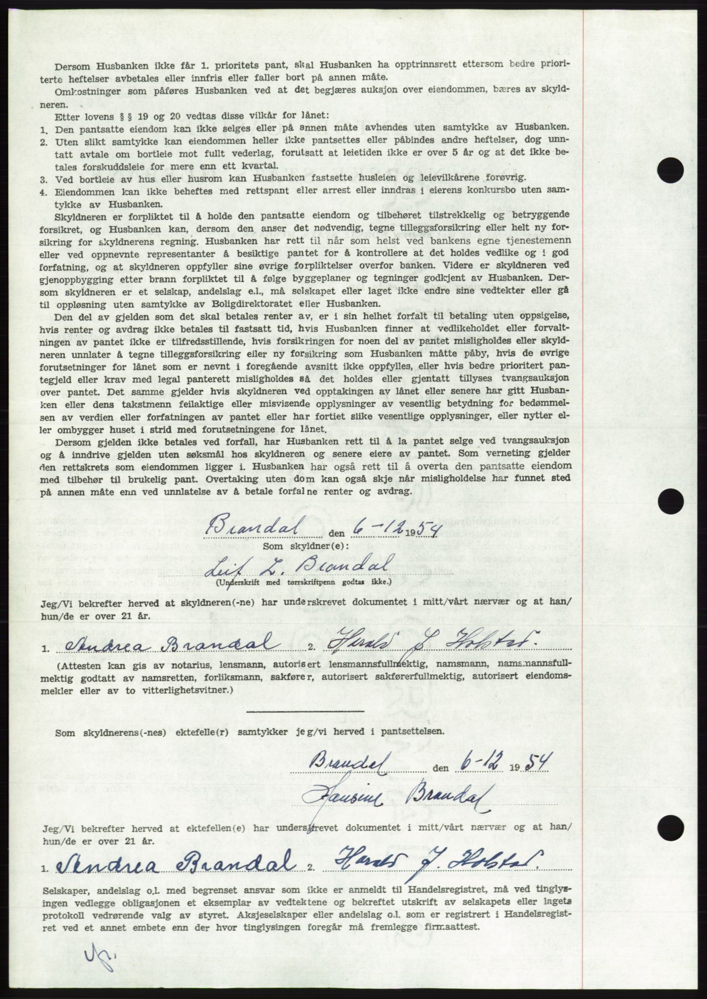 Søre Sunnmøre sorenskriveri, AV/SAT-A-4122/1/2/2C/L0126: Mortgage book no. 14B, 1954-1955, Diary no: : 3305/1954