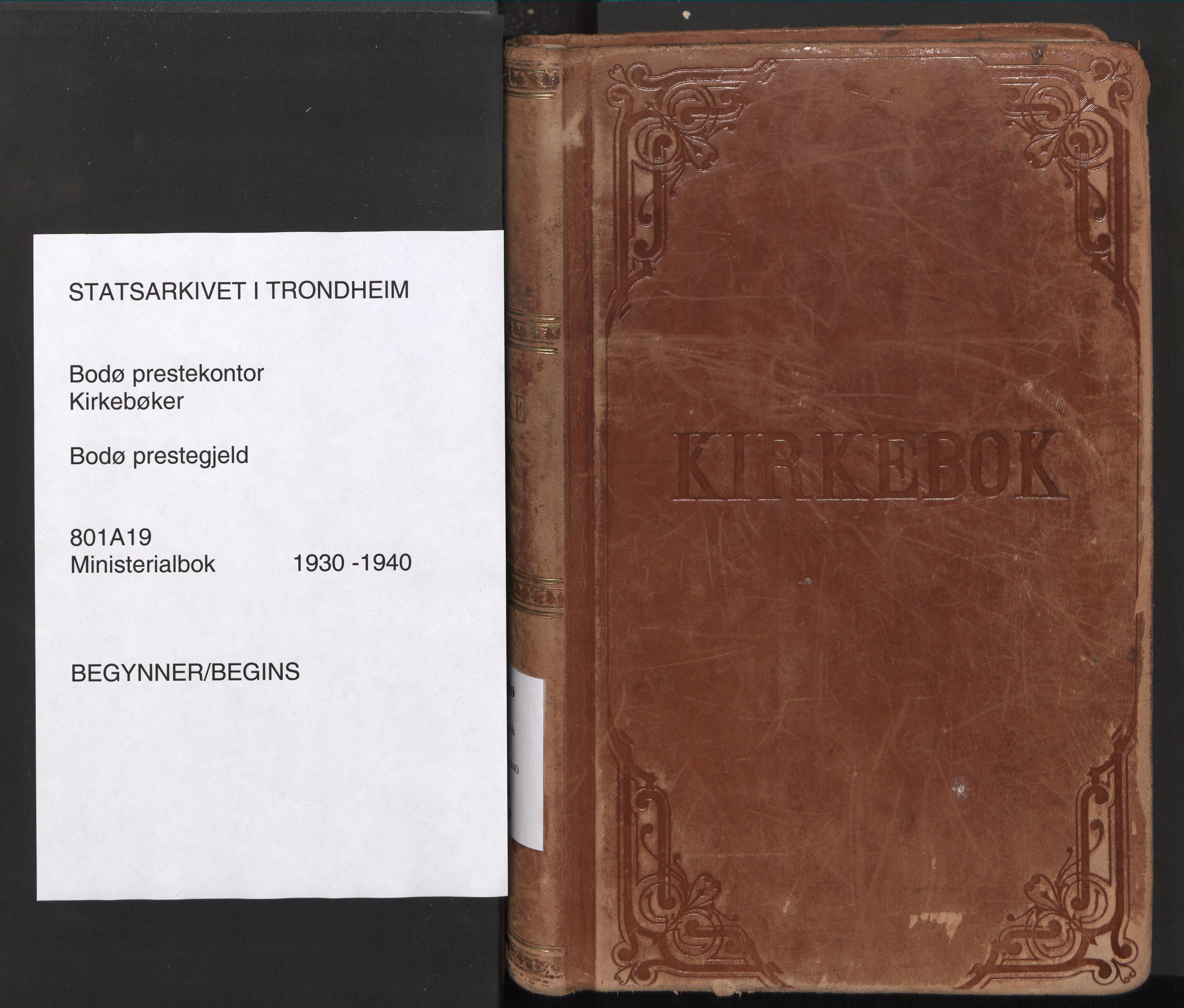 Ministerialprotokoller, klokkerbøker og fødselsregistre - Nordland, SAT/A-1459/801/L0019: Parish register (official) no. 801A19, 1930-1940