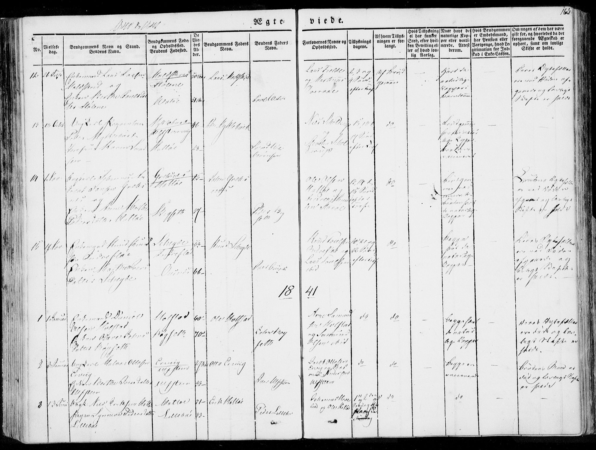 Ministerialprotokoller, klokkerbøker og fødselsregistre - Møre og Romsdal, AV/SAT-A-1454/509/L0104: Parish register (official) no. 509A02, 1833-1847, p. 165