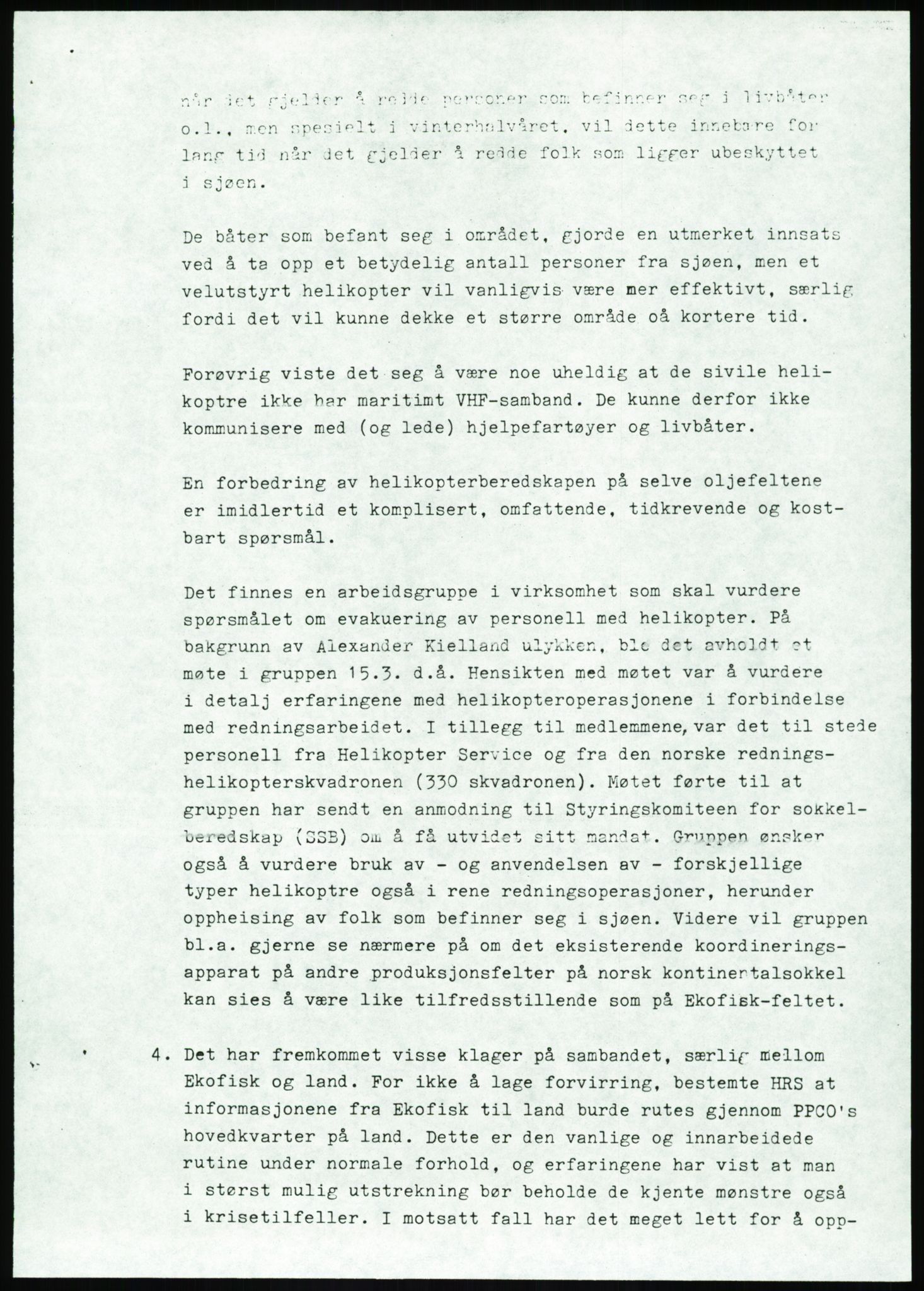 Justisdepartementet, Granskningskommisjonen ved Alexander Kielland-ulykken 27.3.1980, RA/S-1165/D/L0017: P Hjelpefartøy (Doku.liste + P1-P6 av 6)/Q Hovedredningssentralen (Q0-Q27 av 27), 1980-1981, p. 356