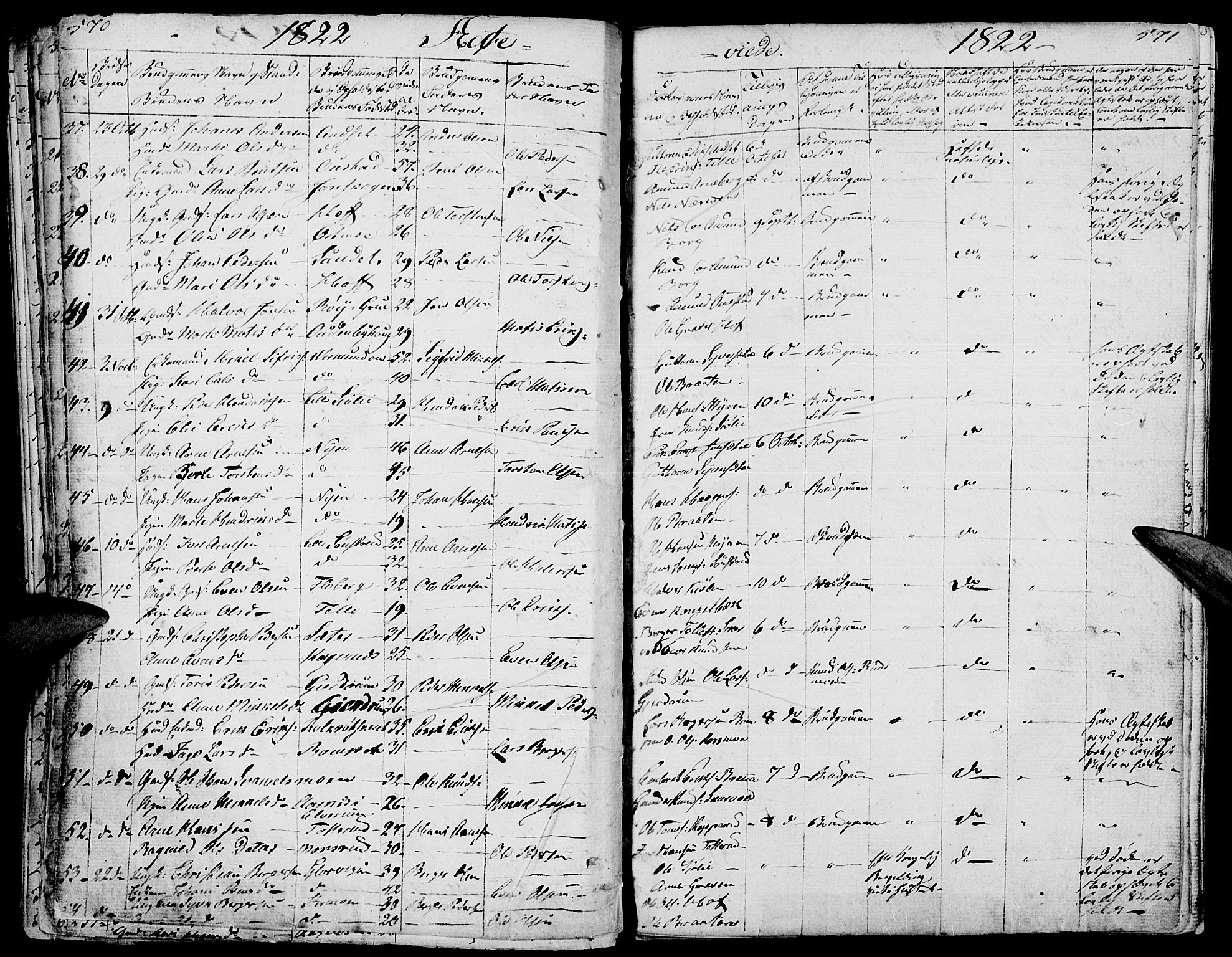 Hof prestekontor, AV/SAH-PREST-038/H/Ha/Haa/L0006: Parish register (official) no. 6, 1822-1841, p. 570-571