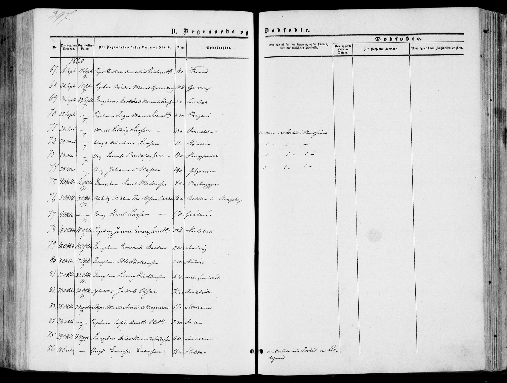 Nøtterøy kirkebøker, AV/SAKO-A-354/F/Fa/L0006: Parish register (official) no. I 6, 1852-1864, p. 397