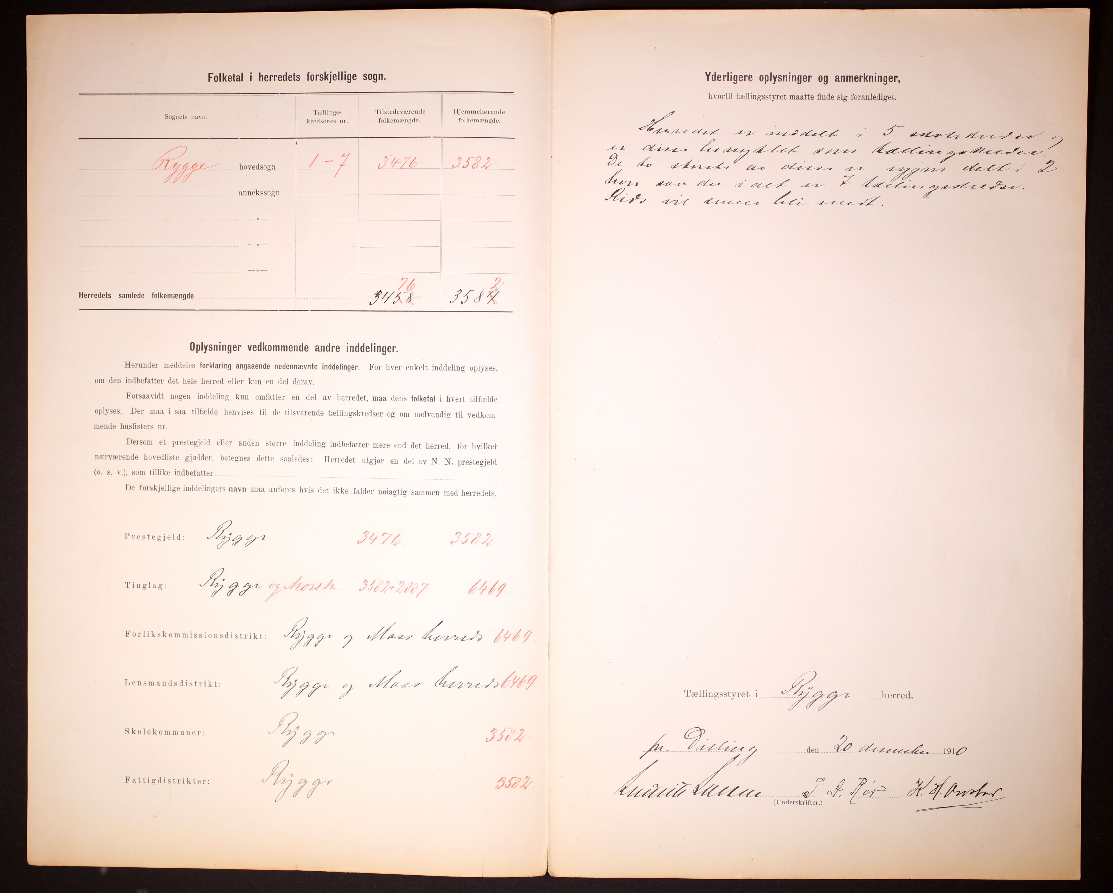 RA, 1910 census for Rygge, 1910, p. 3