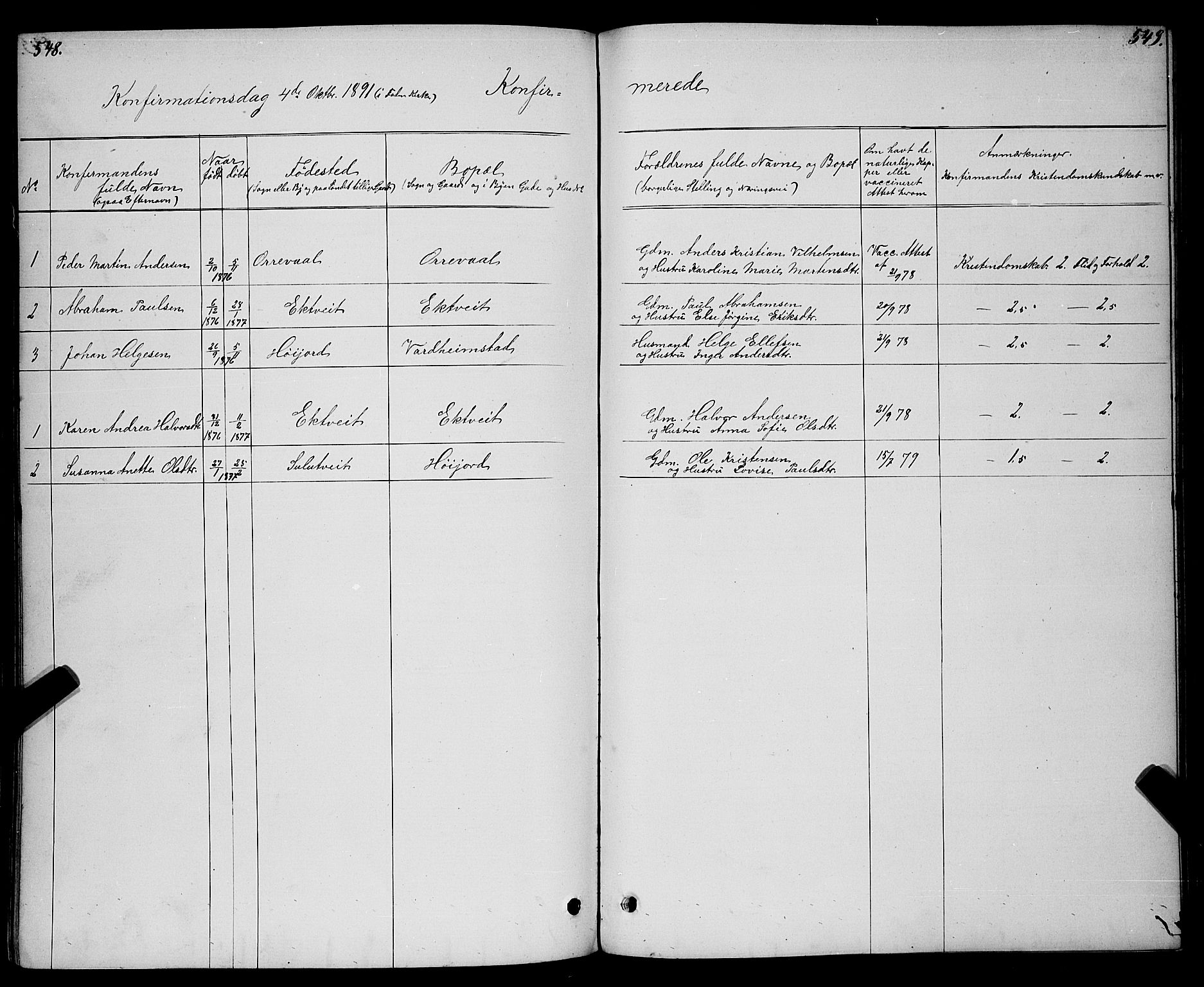 Ramnes kirkebøker, SAKO/A-314/G/Gc/L0001: Parish register (copy) no. III 1, 1869-1903, p. 548-549