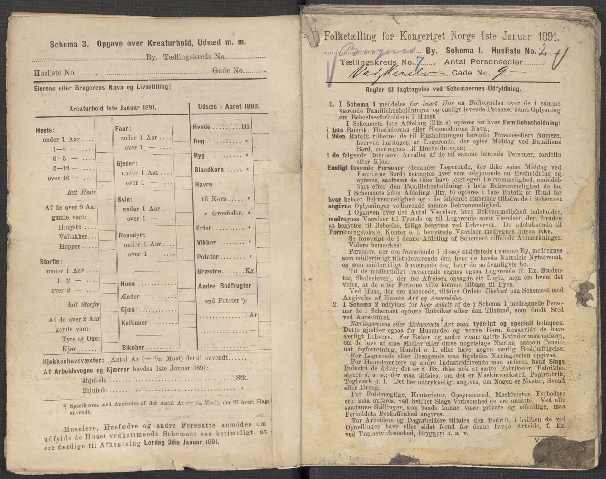 RA, 1891 Census for 1301 Bergen, 1891, p. 1208