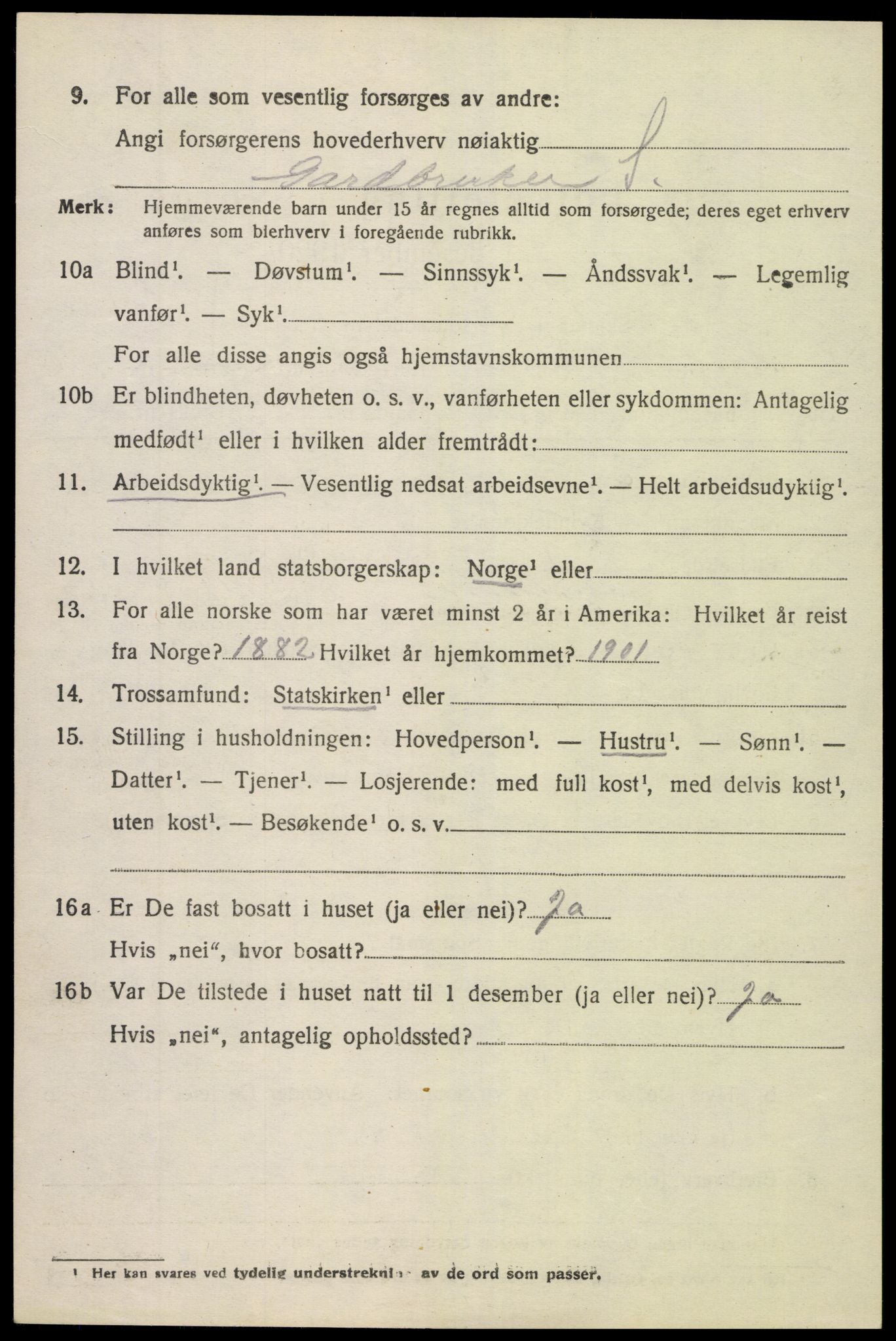 SAK, 1920 census for Søndeled, 1920, p. 7098