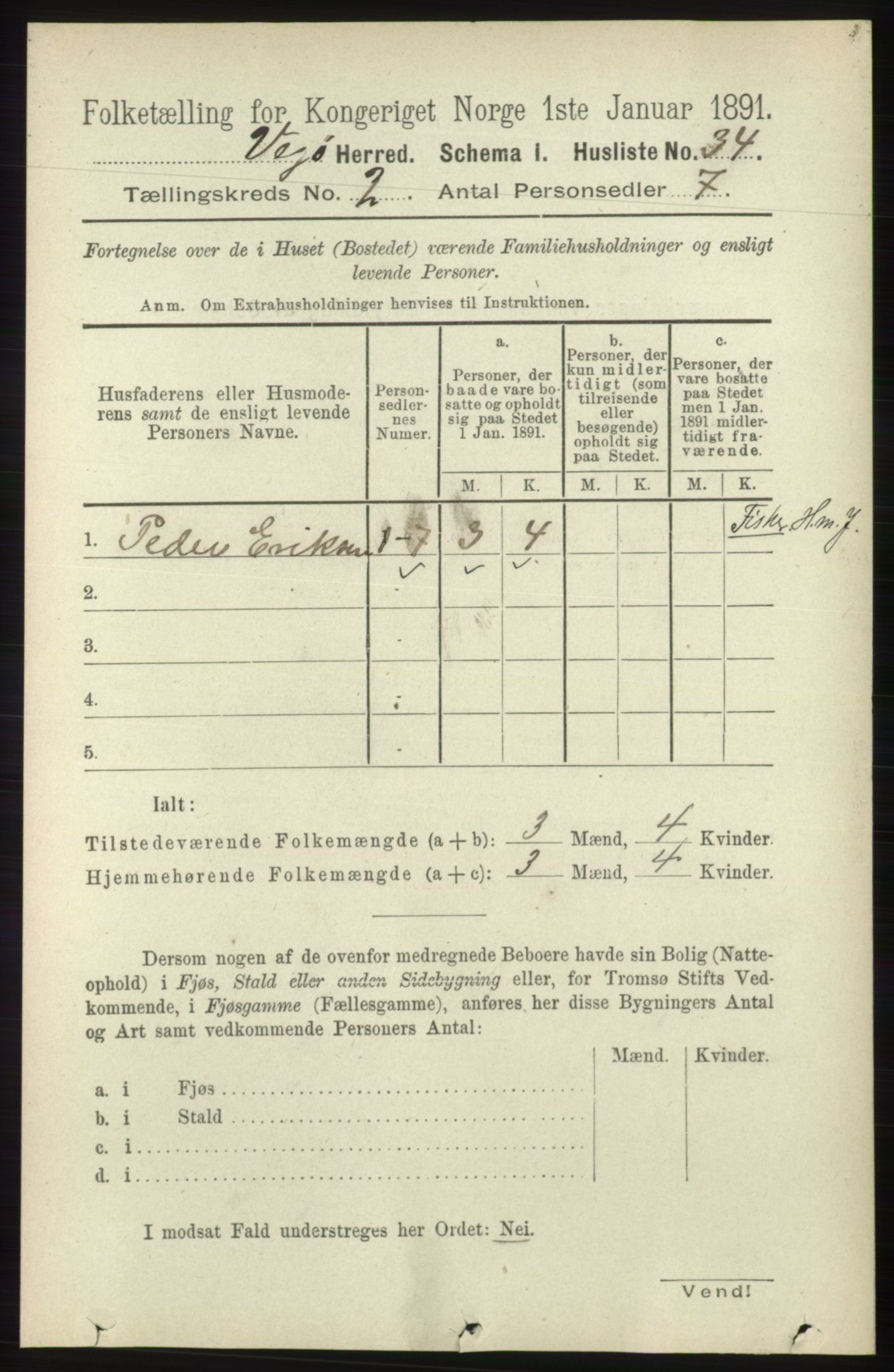 RA, 1891 census for 1815 Vega, 1891, p. 593