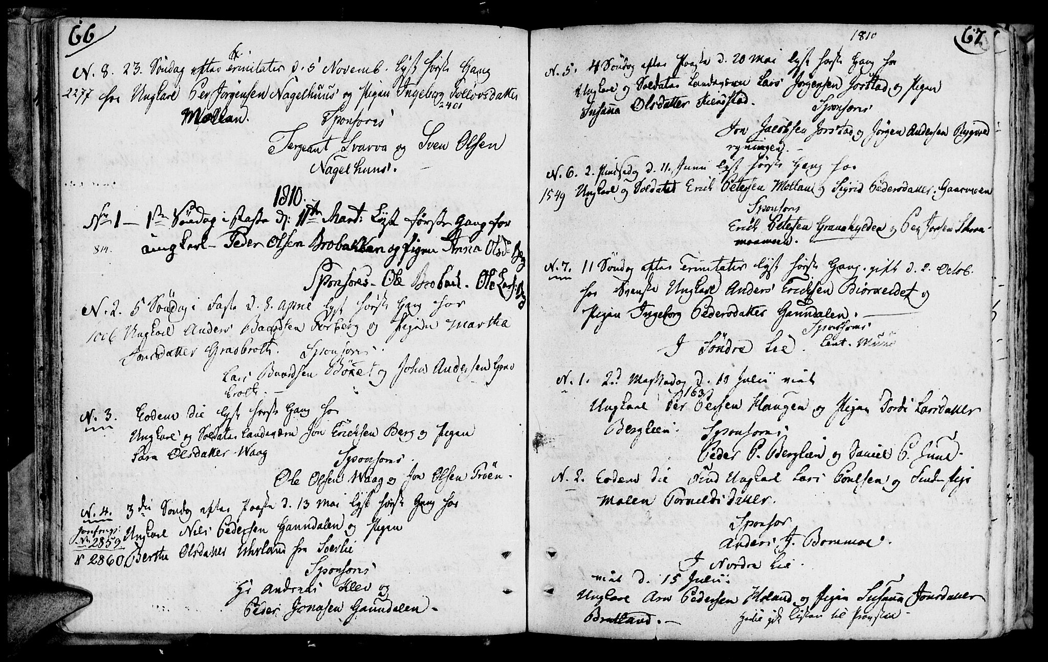 Ministerialprotokoller, klokkerbøker og fødselsregistre - Nord-Trøndelag, SAT/A-1458/749/L0468: Parish register (official) no. 749A02, 1787-1817, p. 66-67