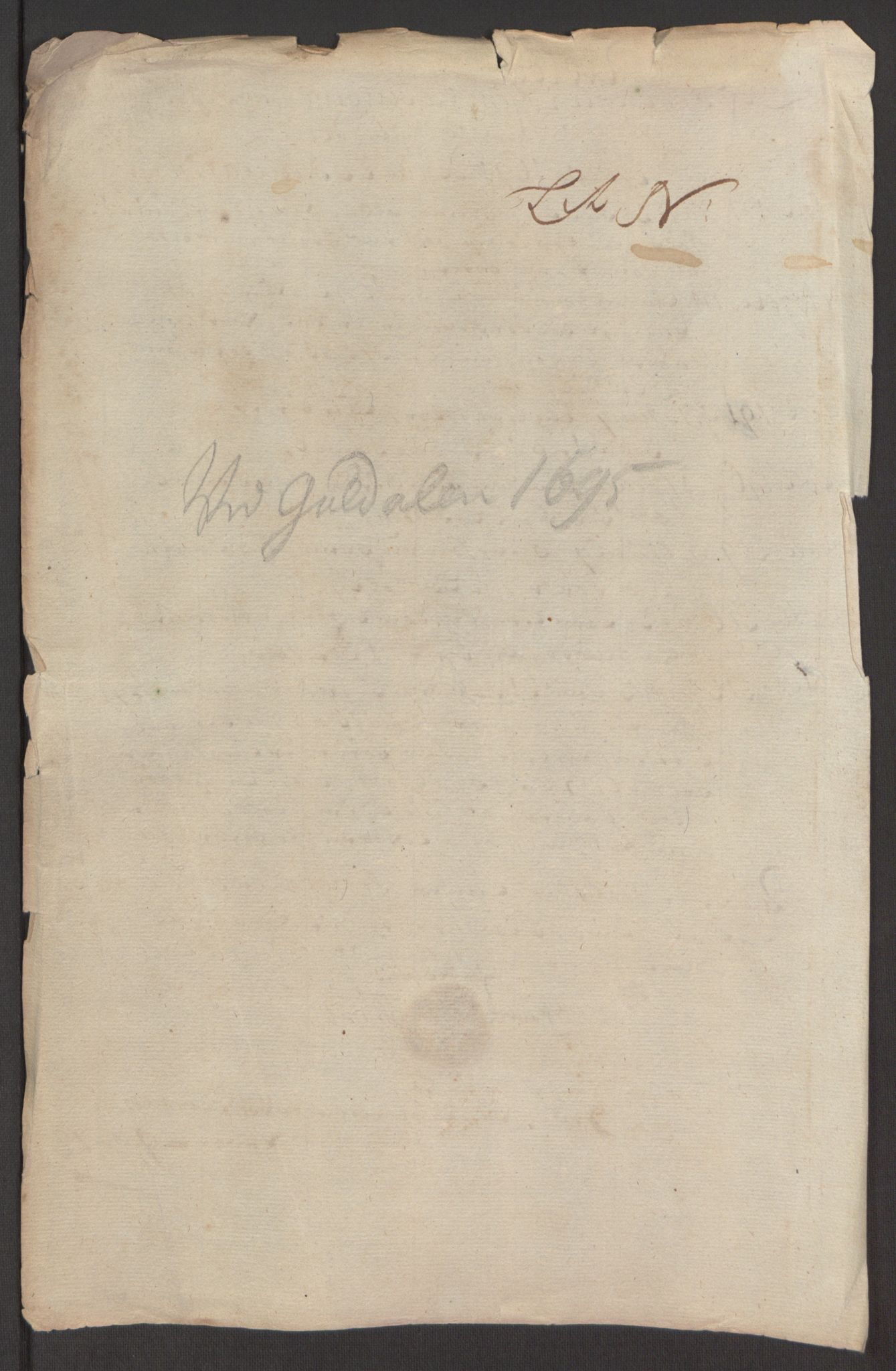 Rentekammeret inntil 1814, Reviderte regnskaper, Fogderegnskap, RA/EA-4092/R60/L3945: Fogderegnskap Orkdal og Gauldal, 1695, p. 396