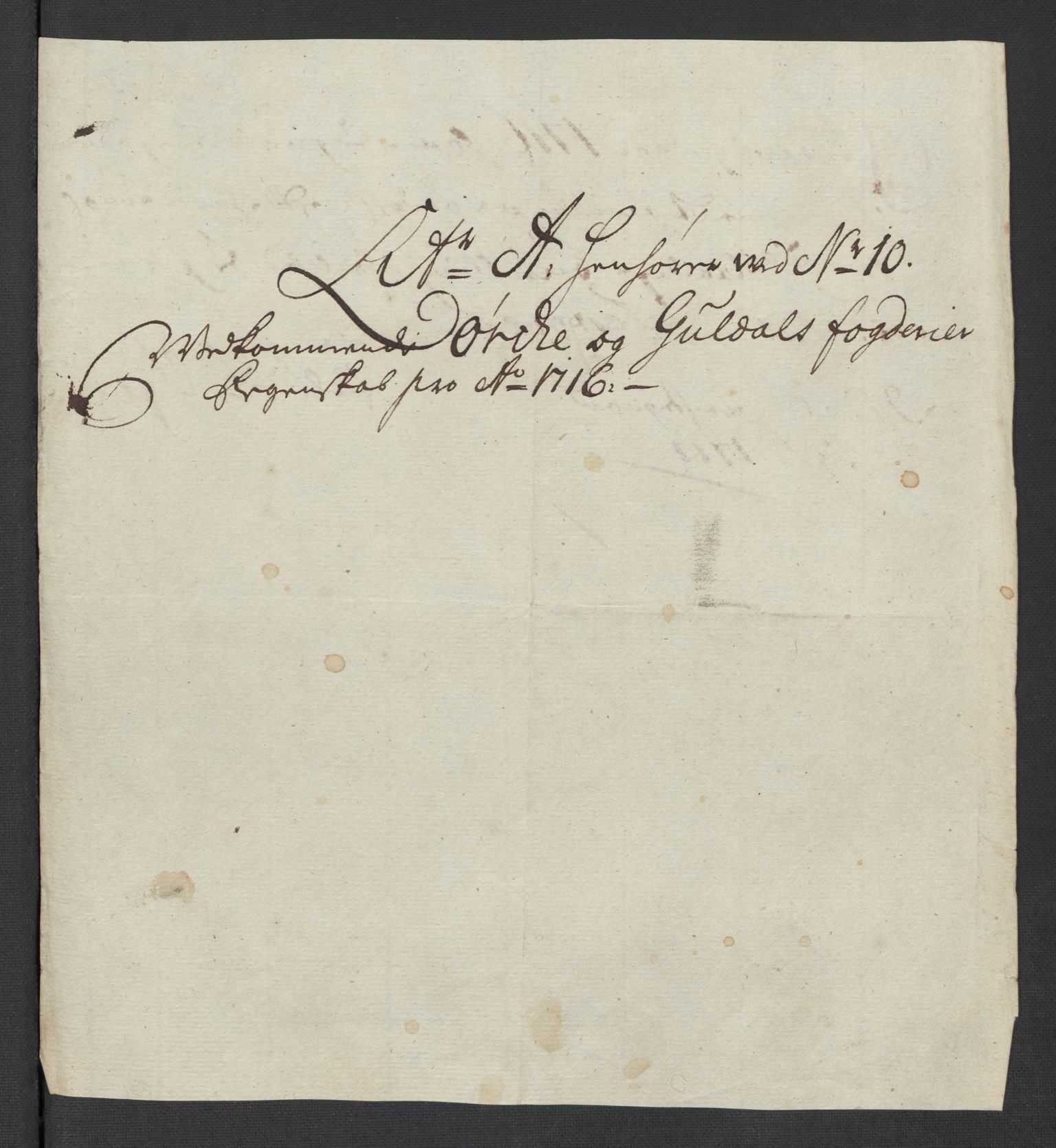 Rentekammeret inntil 1814, Reviderte regnskaper, Fogderegnskap, AV/RA-EA-4092/R60/L3967: Fogderegnskap Orkdal og Gauldal, 1716, p. 153