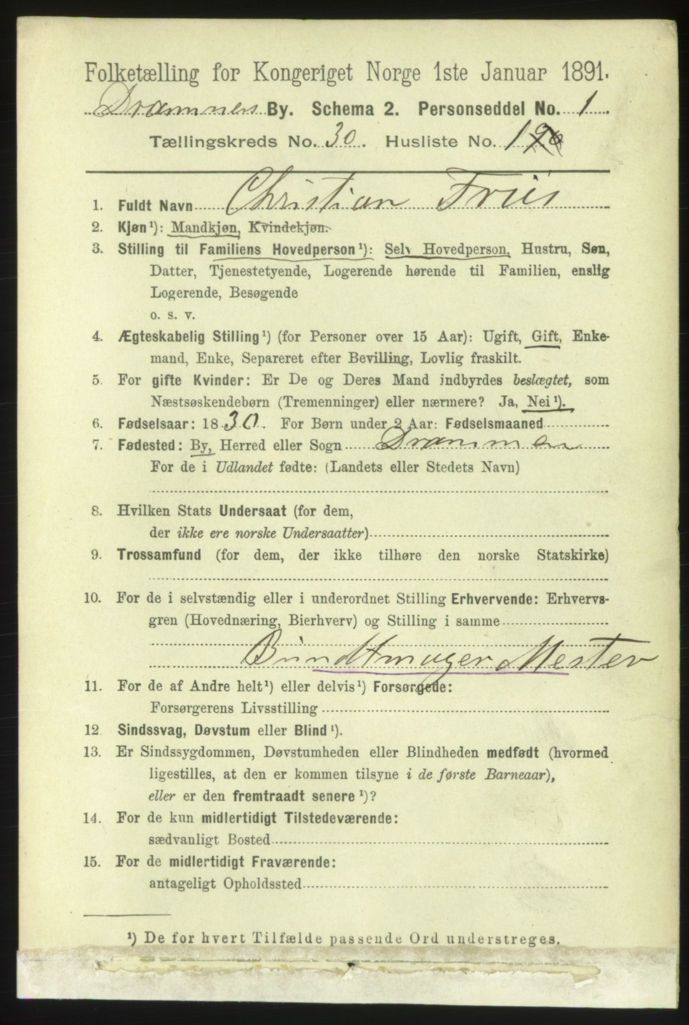 RA, 1891 census for 0602 Drammen, 1891, p. 18075