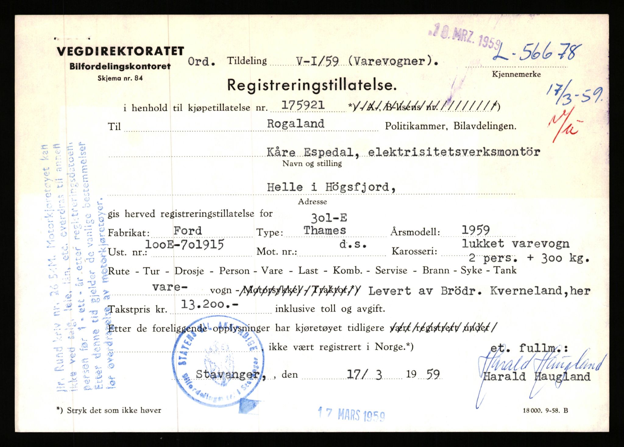 Stavanger trafikkstasjon, AV/SAST-A-101942/0/F/L0056: L-56500 - L-57199, 1930-1971, p. 542