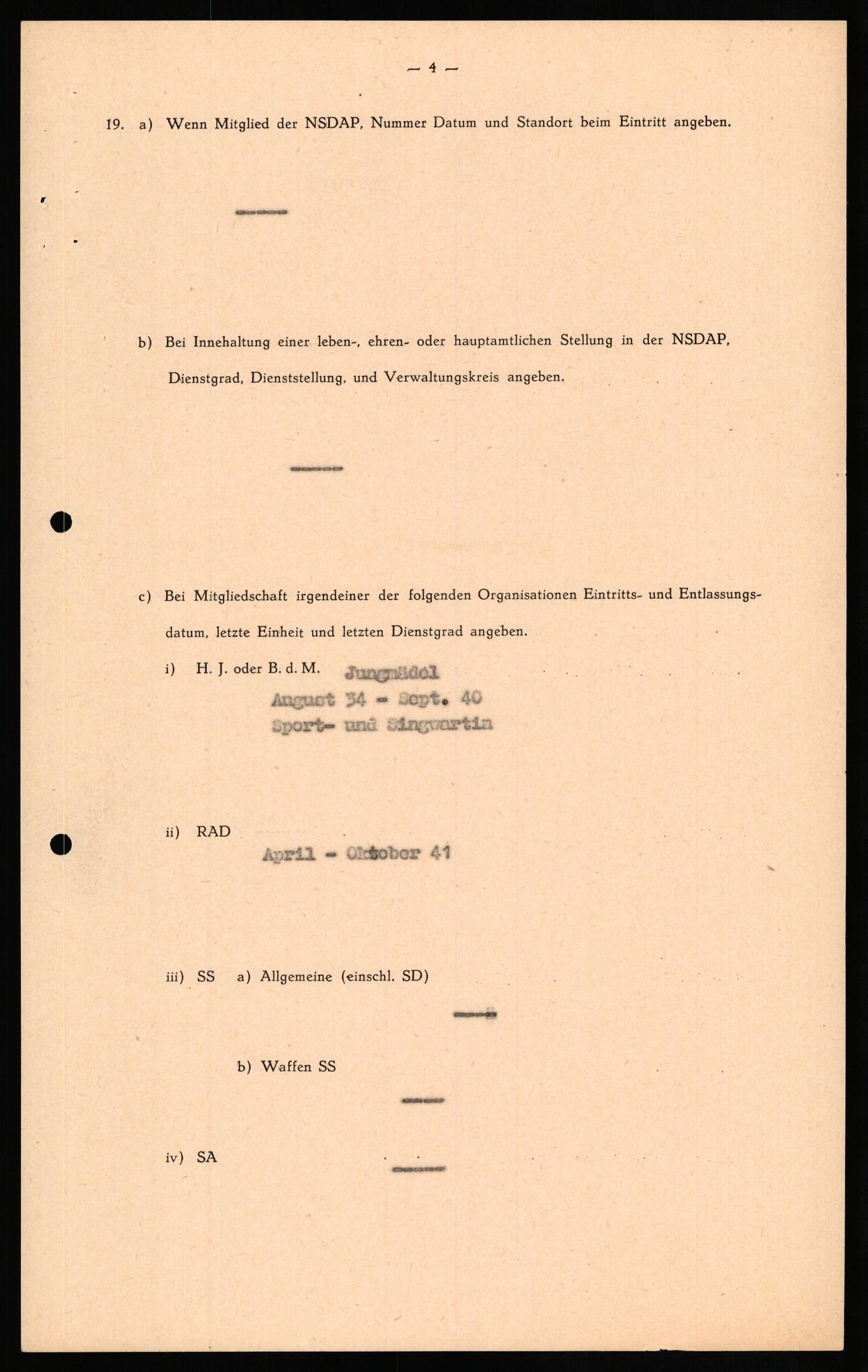 Forsvaret, Forsvarets overkommando II, AV/RA-RAFA-3915/D/Db/L0027: CI Questionaires. Tyske okkupasjonsstyrker i Norge. Tyskere., 1945-1946, p. 290