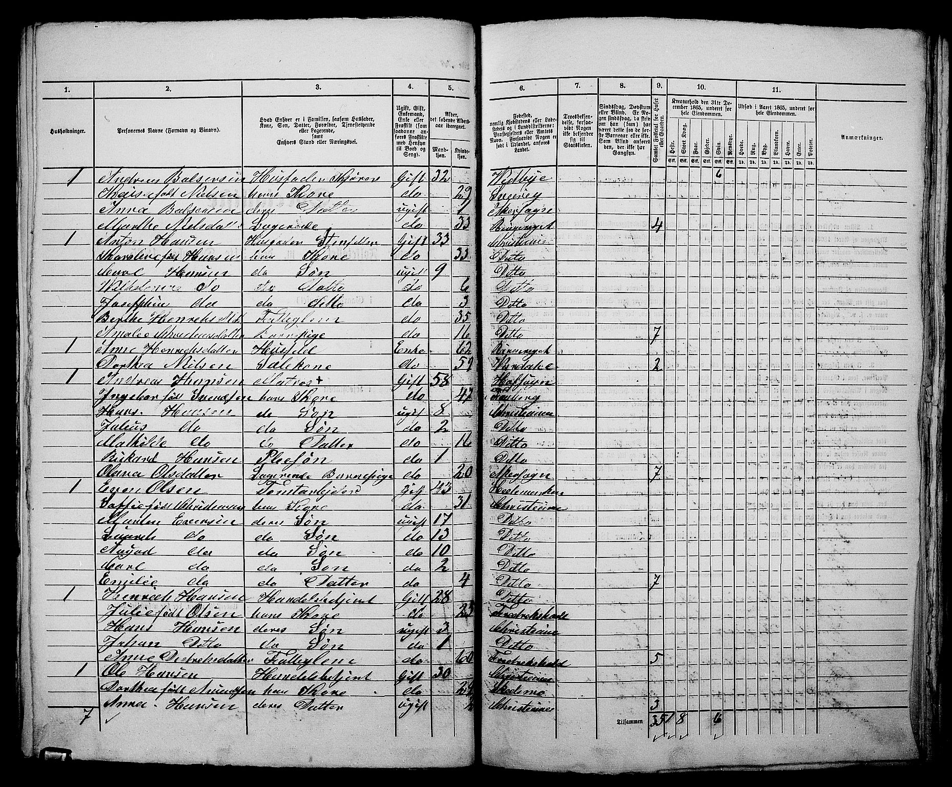 RA, 1865 census for Kristiania, 1865, p. 3409