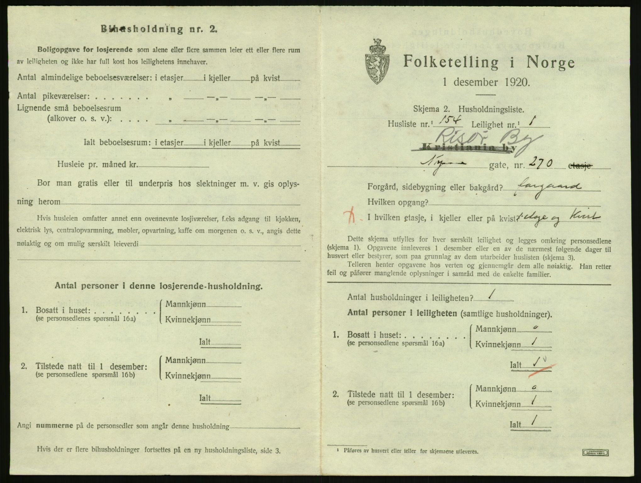 SAK, 1920 census for Risør, 1920, p. 1723