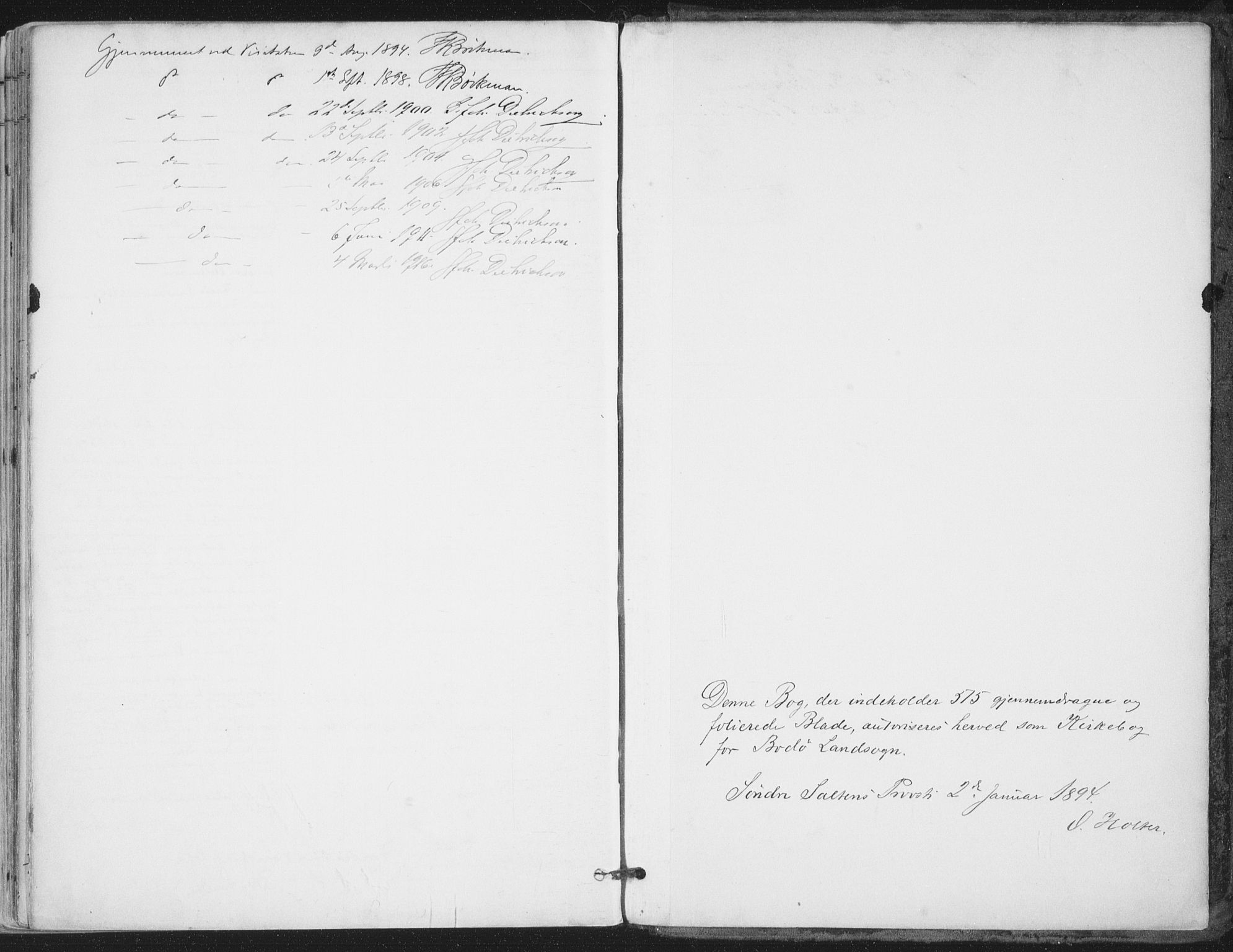 Ministerialprotokoller, klokkerbøker og fødselsregistre - Nordland, SAT/A-1459/802/L0055: Parish register (official) no. 802A02, 1894-1915