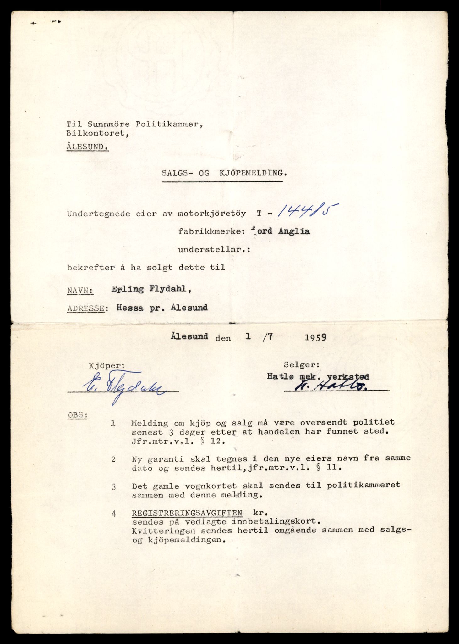 Møre og Romsdal vegkontor - Ålesund trafikkstasjon, AV/SAT-A-4099/F/Fe/L0046: Registreringskort for kjøretøy T 14445 - T 14579, 1927-1998