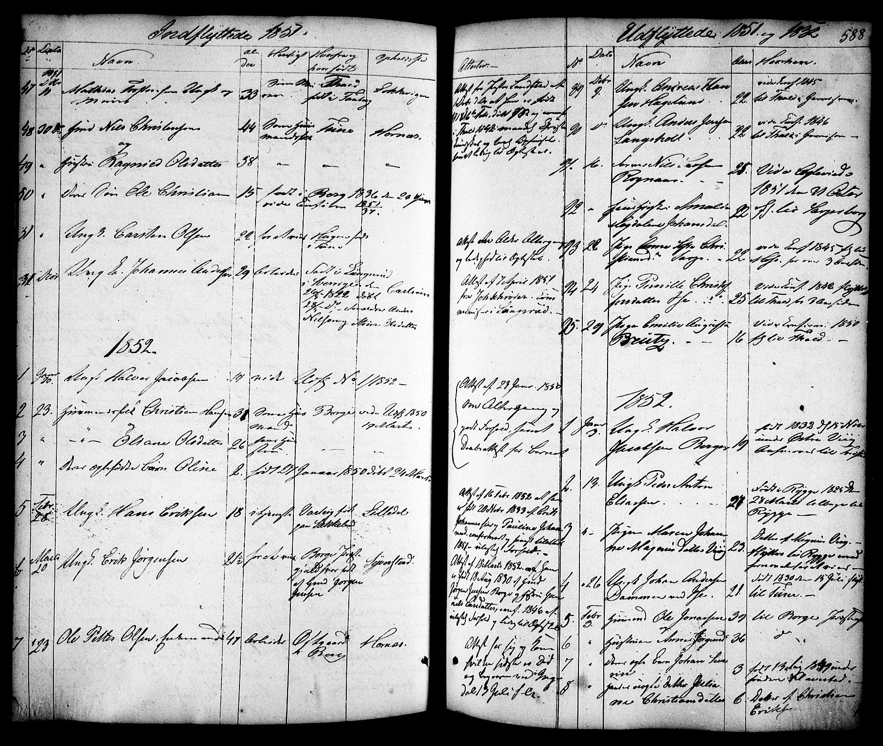 Skjeberg prestekontor Kirkebøker, SAO/A-10923/F/Fa/L0006: Parish register (official) no. I 6, 1846-1858, p. 588