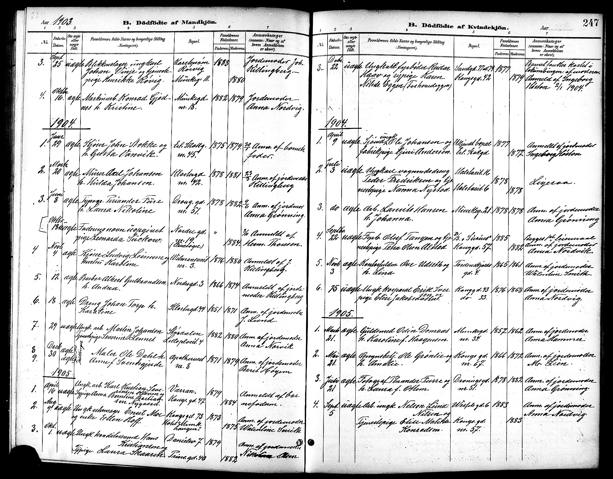 Ministerialprotokoller, klokkerbøker og fødselsregistre - Sør-Trøndelag, SAT/A-1456/601/L0094: Parish register (copy) no. 601C12, 1898-1911, p. 247