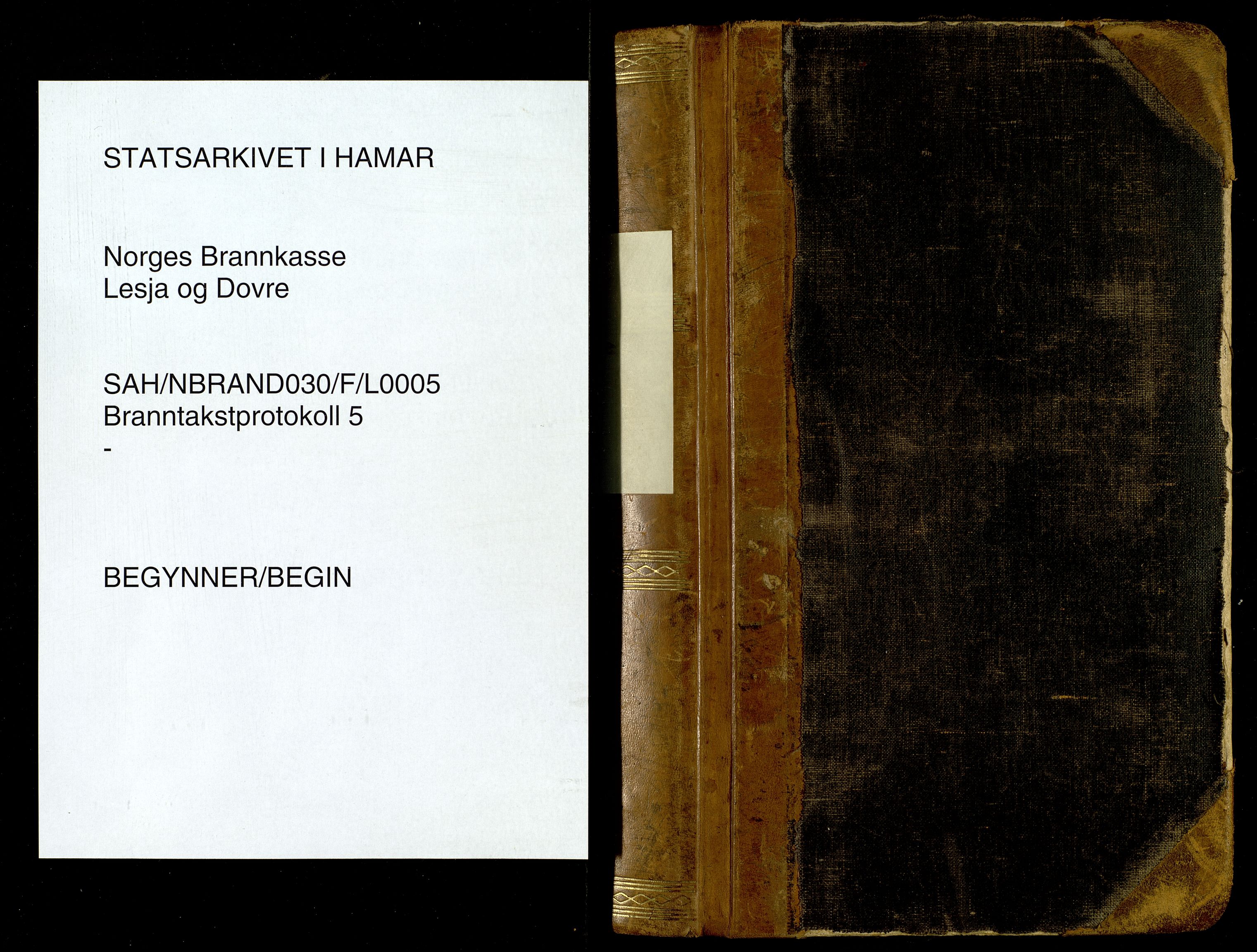 Norges Brannkasse, Lesja og Dovre, SAH/NBRAND-030/F/L0005: Branntakstprotokoll, 1923