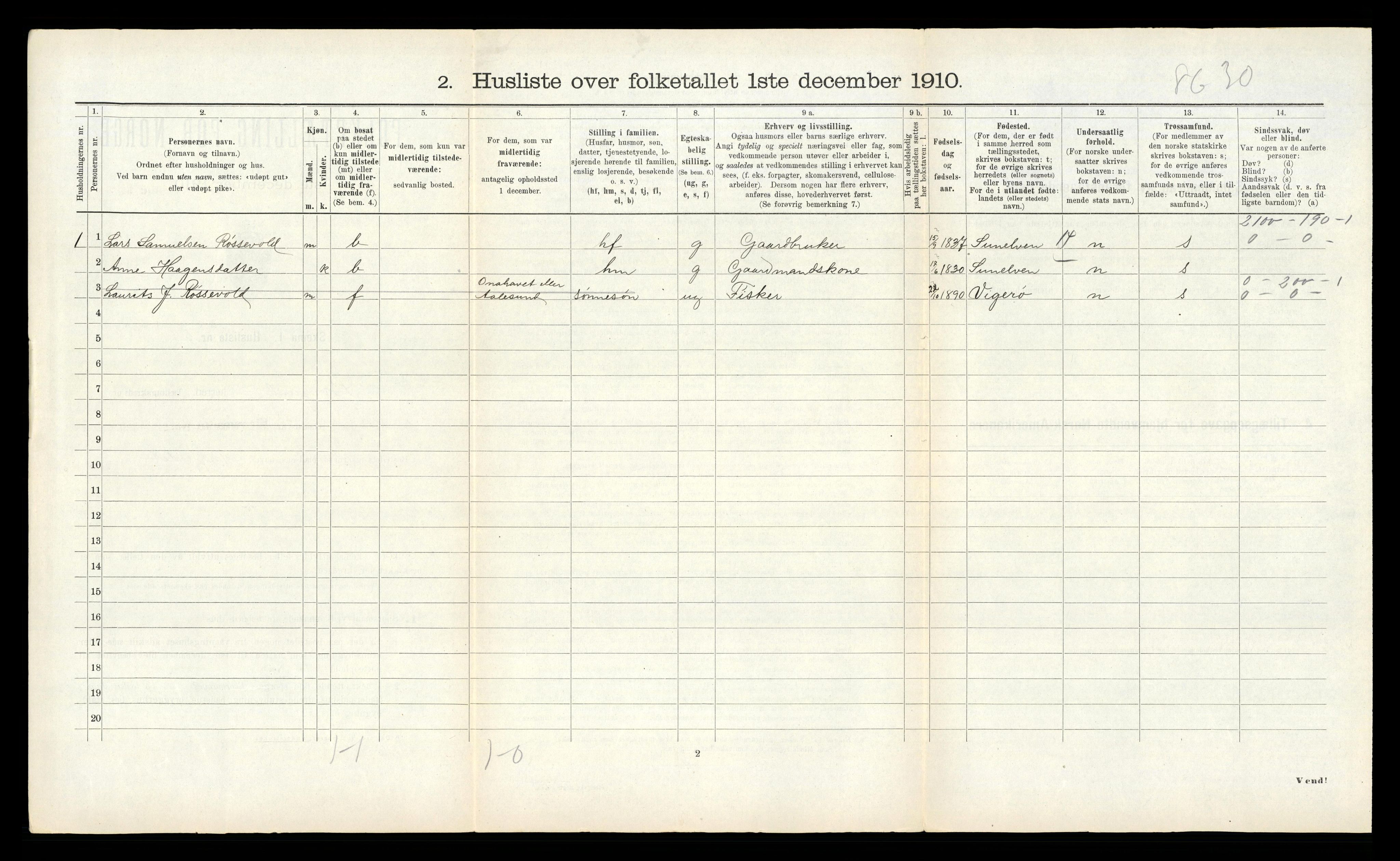 RA, 1910 census for Borgund, 1910, p. 194