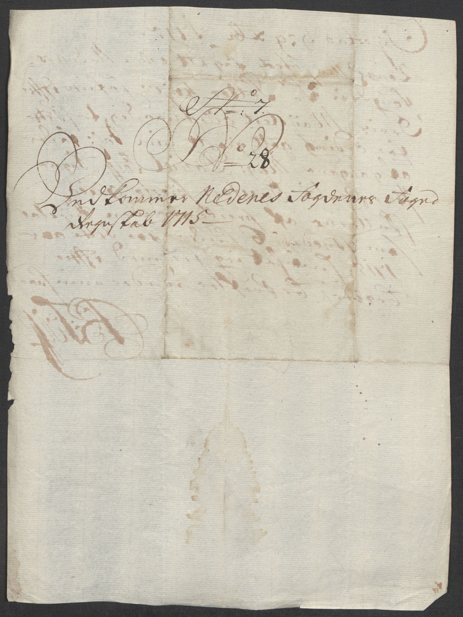 Rentekammeret inntil 1814, Reviderte regnskaper, Fogderegnskap, AV/RA-EA-4092/R39/L2323: Fogderegnskap Nedenes, 1715, p. 270