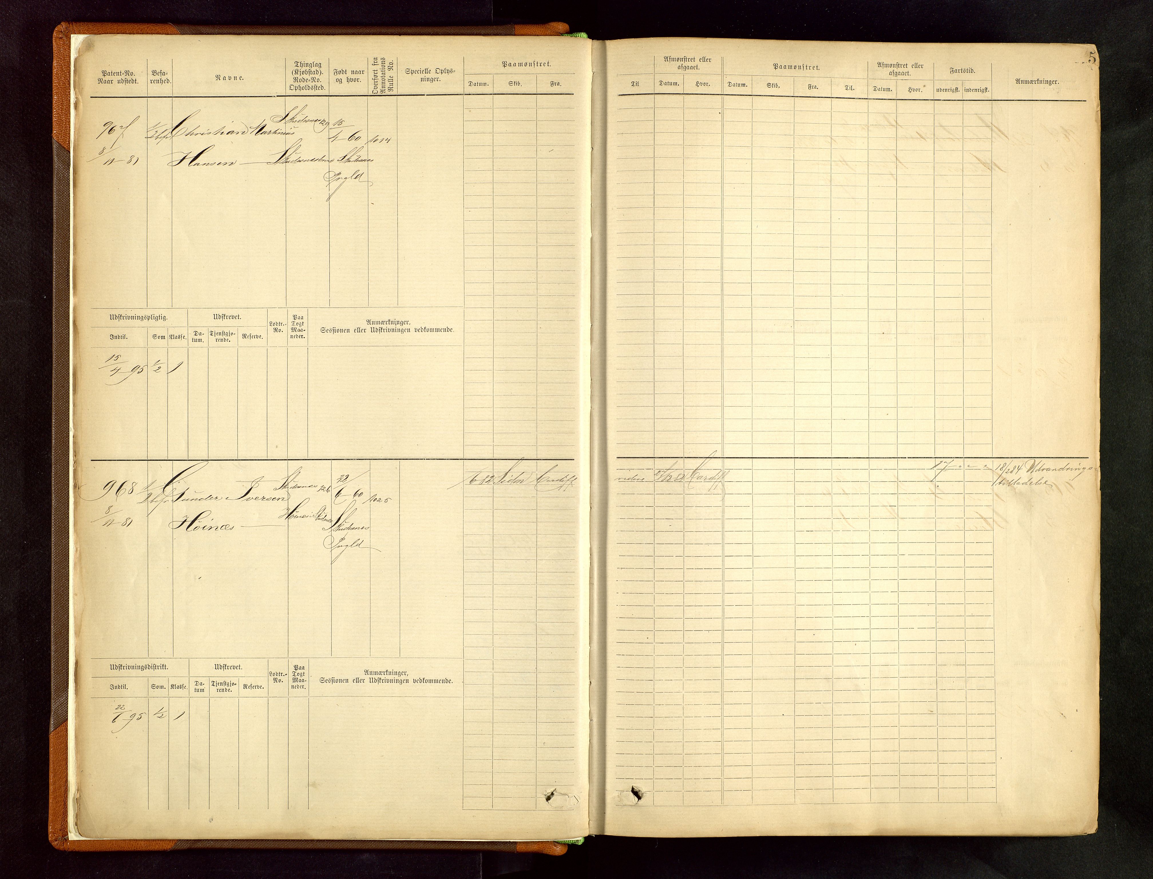 Haugesund sjømannskontor, AV/SAST-A-102007/F/Fb/Fbb/L0002: Sjøfartsrulle Skudenes kretsnr. 959-2439, 1860-1948, p. 5