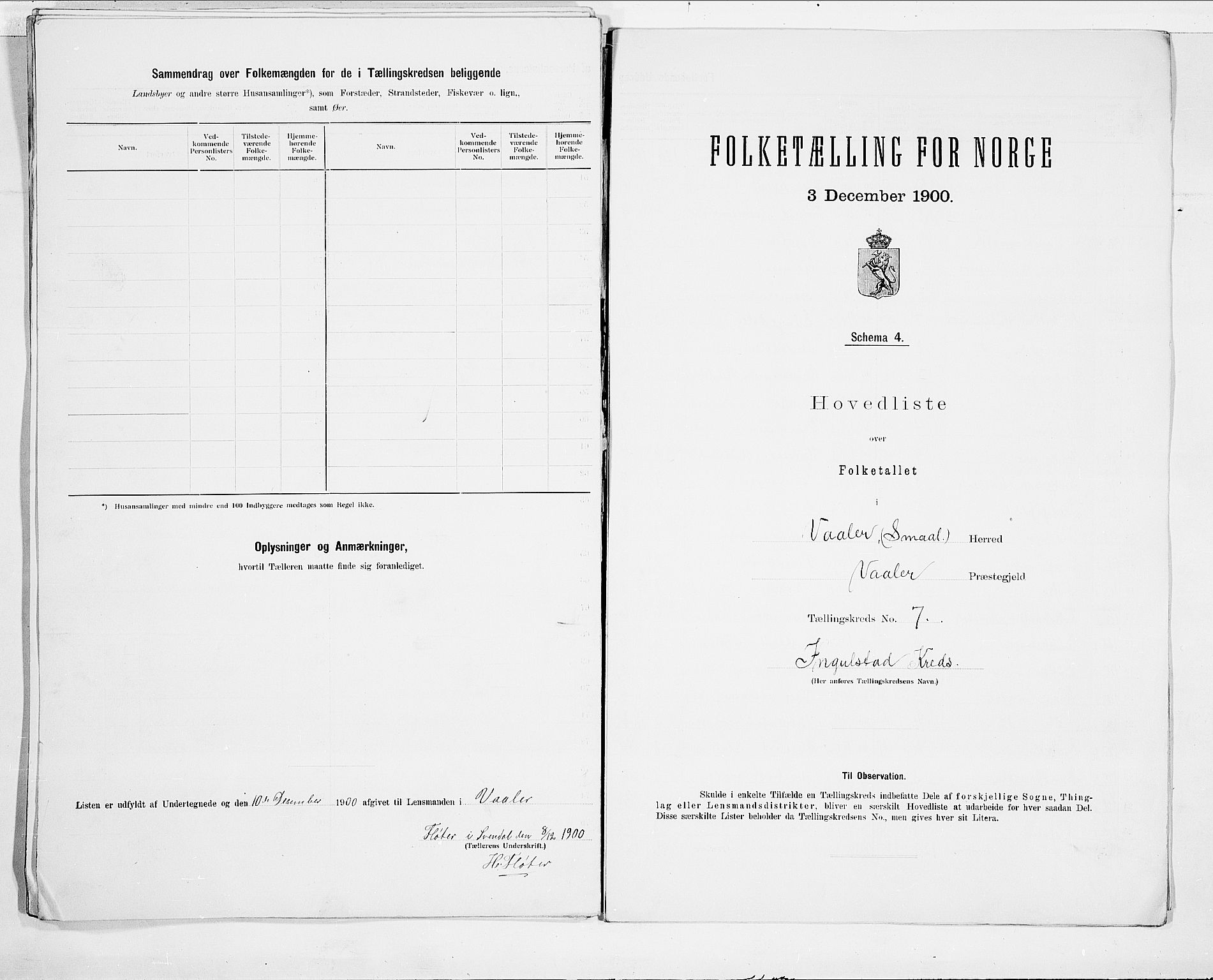 SAO, 1900 census for Våler, 1900, p. 18