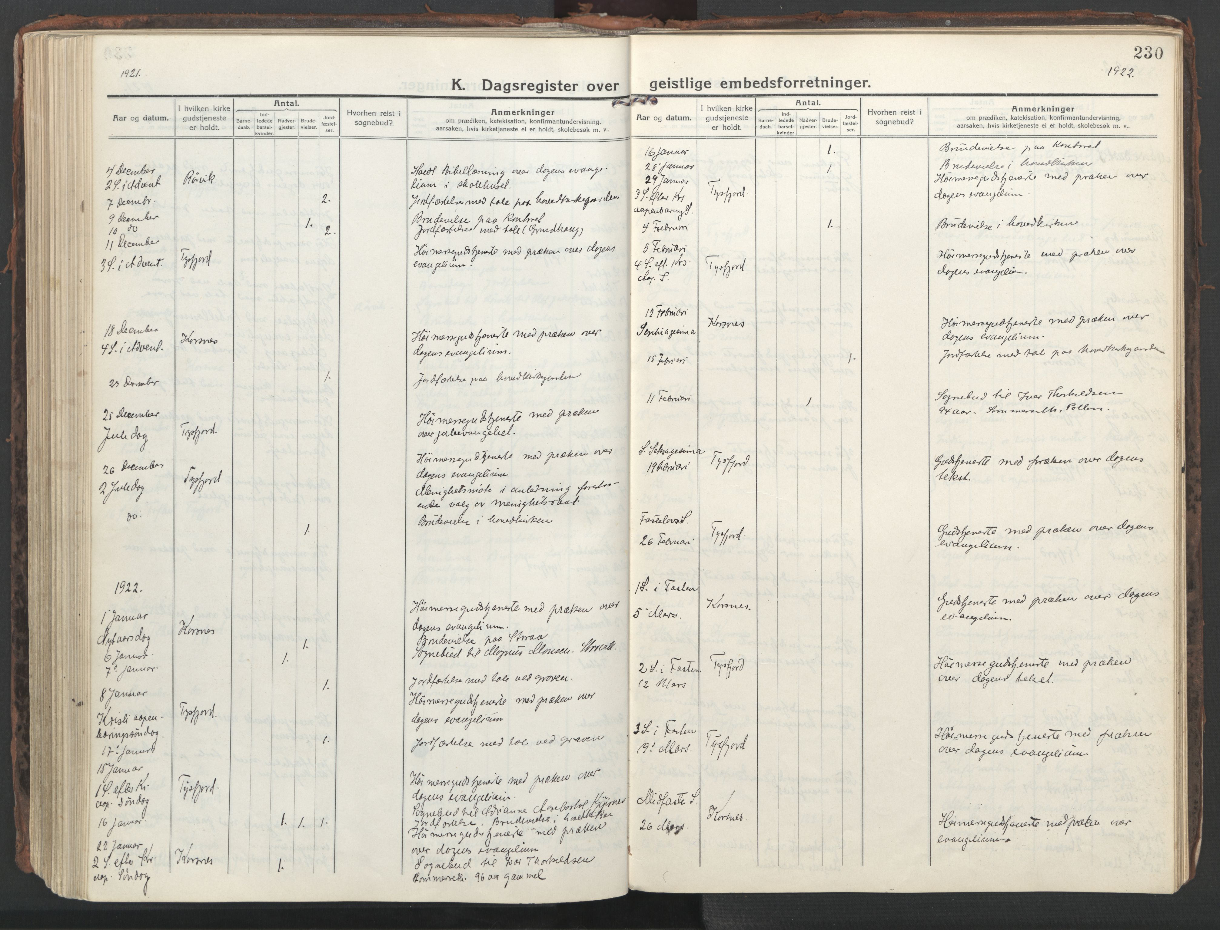 Ministerialprotokoller, klokkerbøker og fødselsregistre - Nordland, SAT/A-1459/861/L0872: Parish register (official) no. 861A07, 1915-1924, p. 230