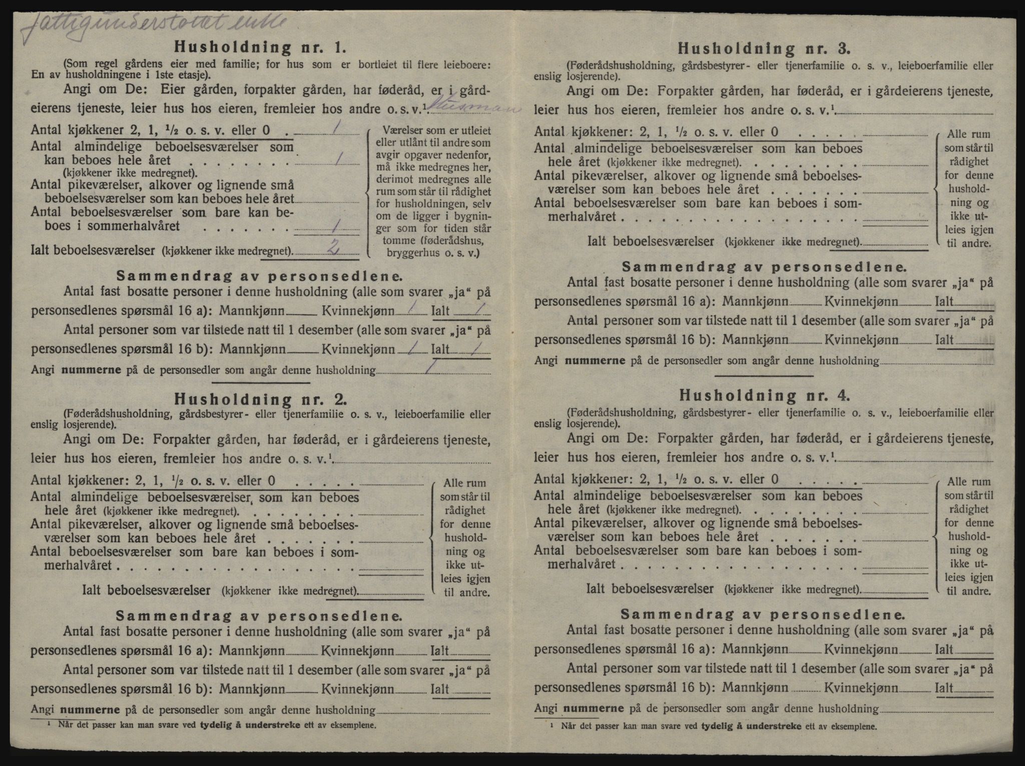 SAT, 1920 census for Bjugn, 1920, p. 490