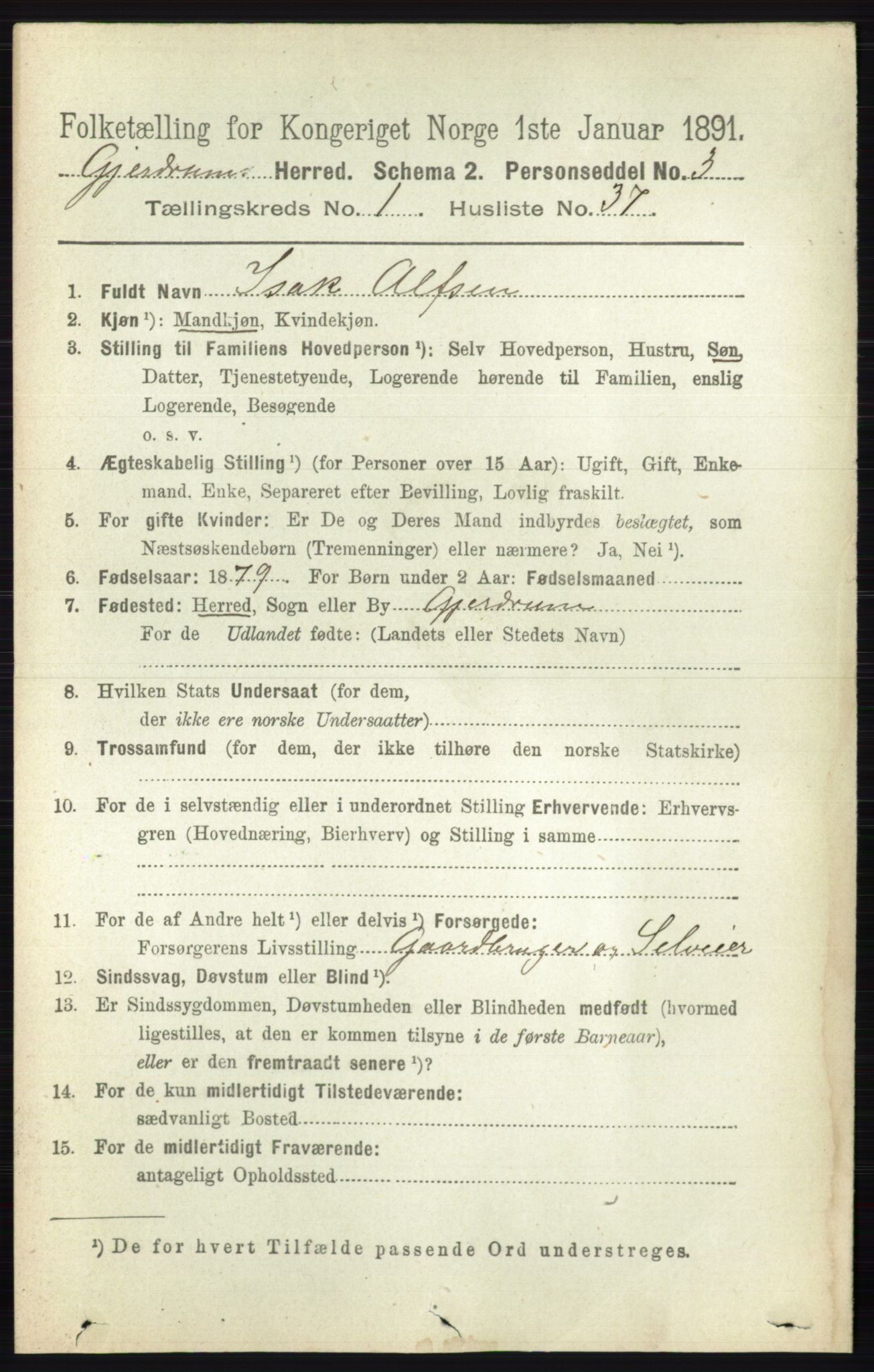 RA, 1891 census for 0234 Gjerdrum, 1891, p. 324