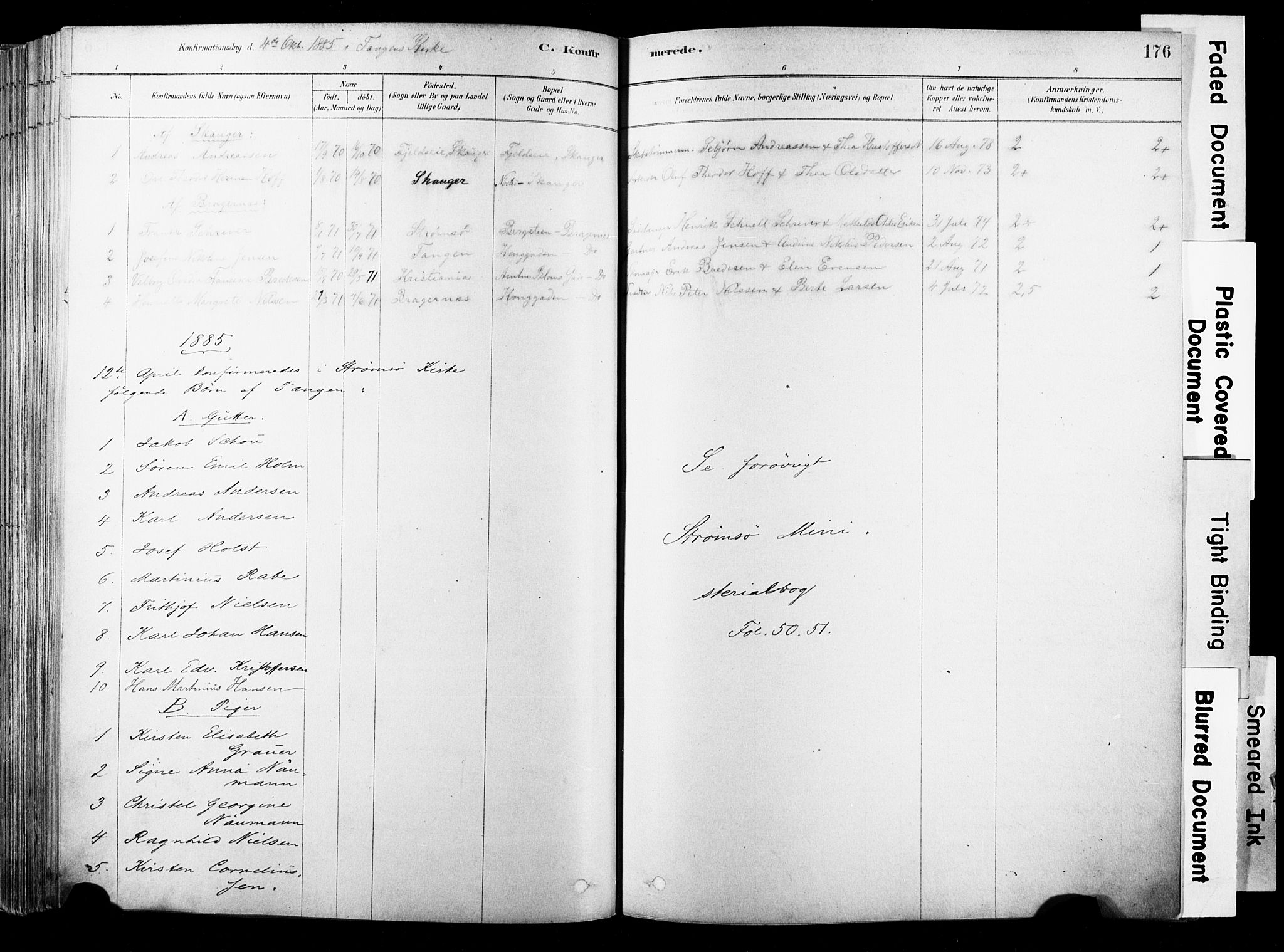 Strømsø kirkebøker, SAKO/A-246/F/Fb/L0006: Parish register (official) no. II 6, 1879-1910, p. 176