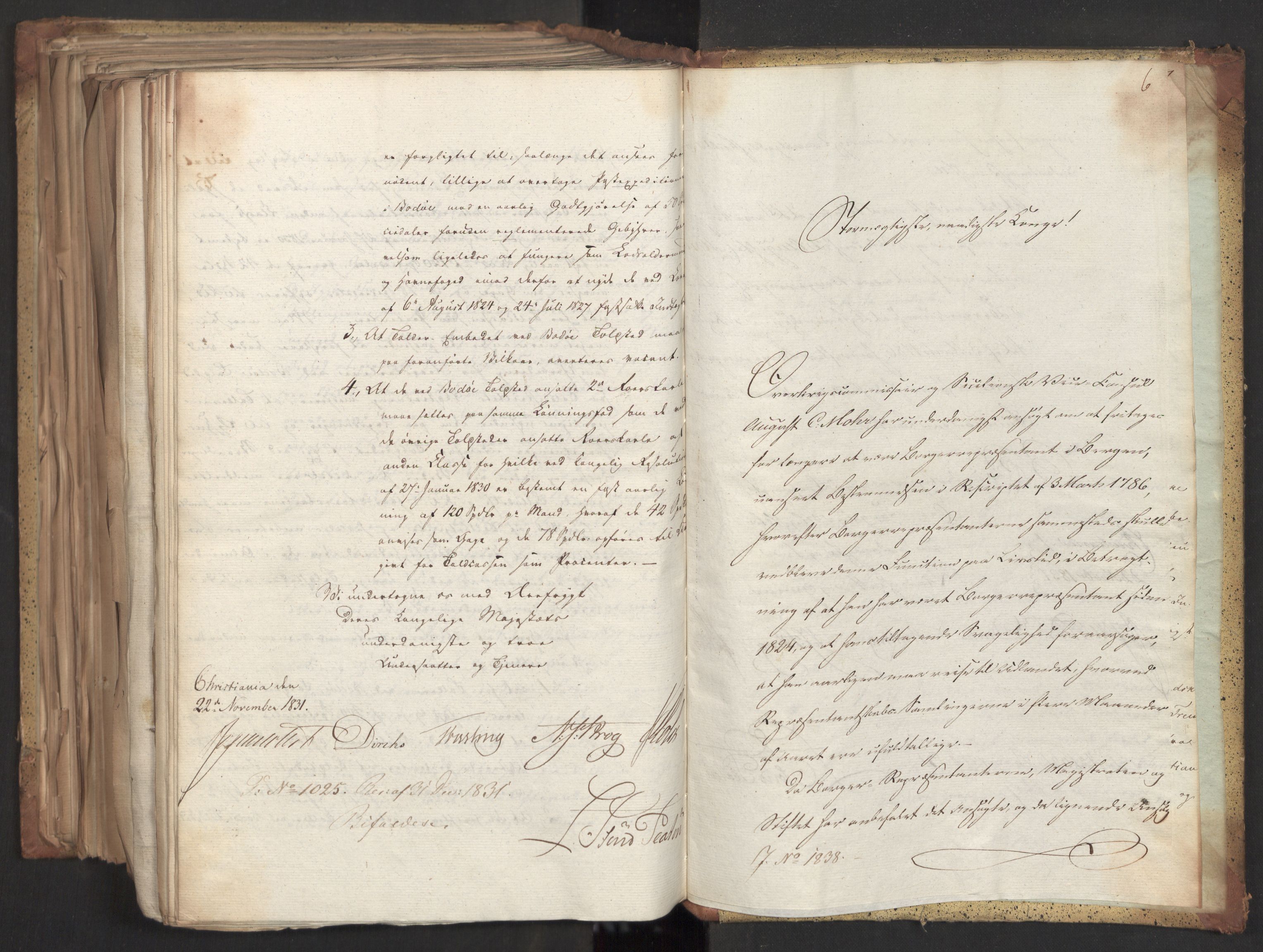 Statsrådsavdelingen i Stockholm, AV/RA-S-1003/D/Da/L0074: Regjeringsinnstillinger nr. 1700-1839, 1831, p. 422